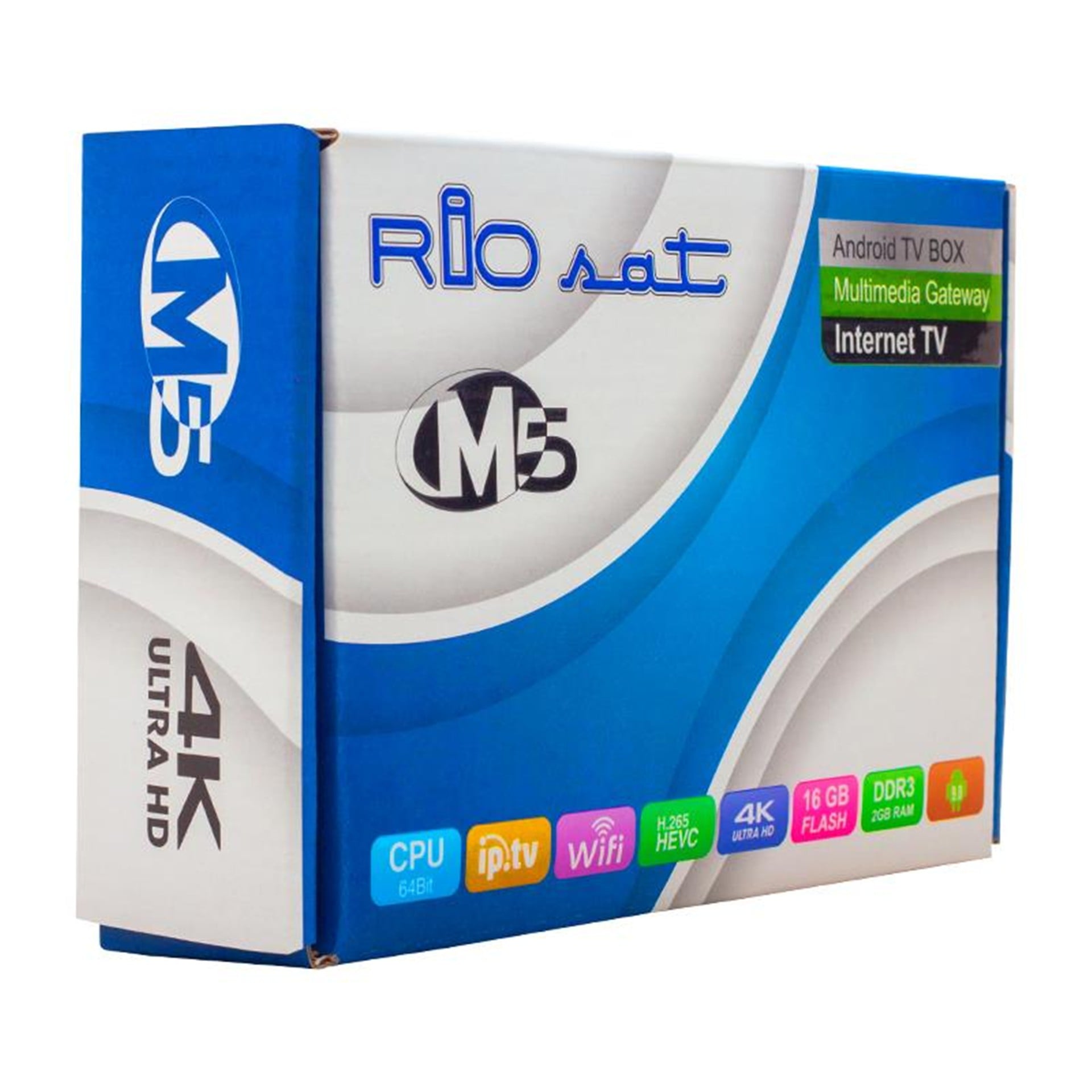 Riosat Riosat M5 2Gb Ram 16Gb Flash 64 Bit Quad-Core S905X 4K Android 9 Tv Box - Wifi Uydu Alıcısı