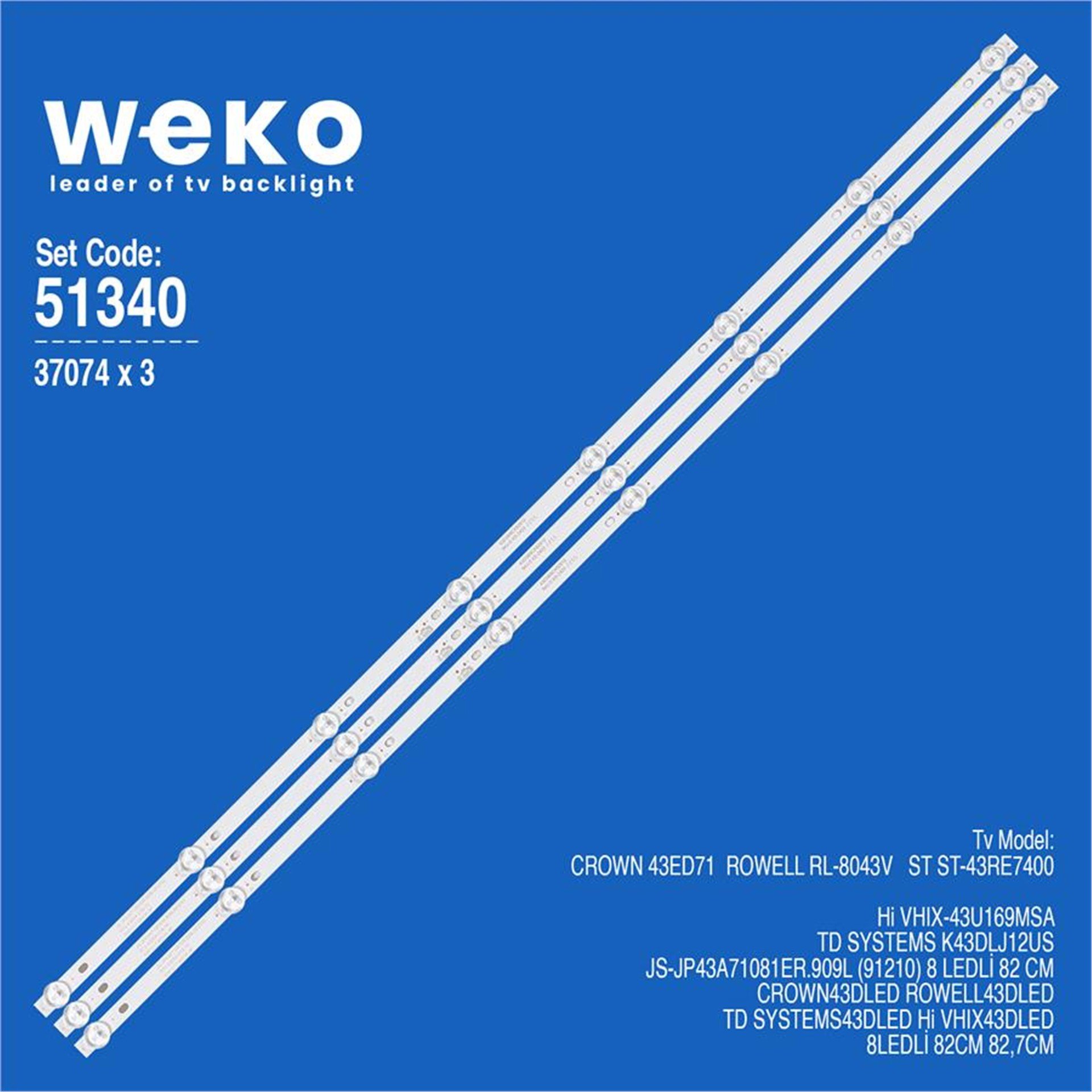 Weko Rowell RL-8043V 43'' 3 Adet Tv Led Bar - Diğer Led Bar Çeşitleri