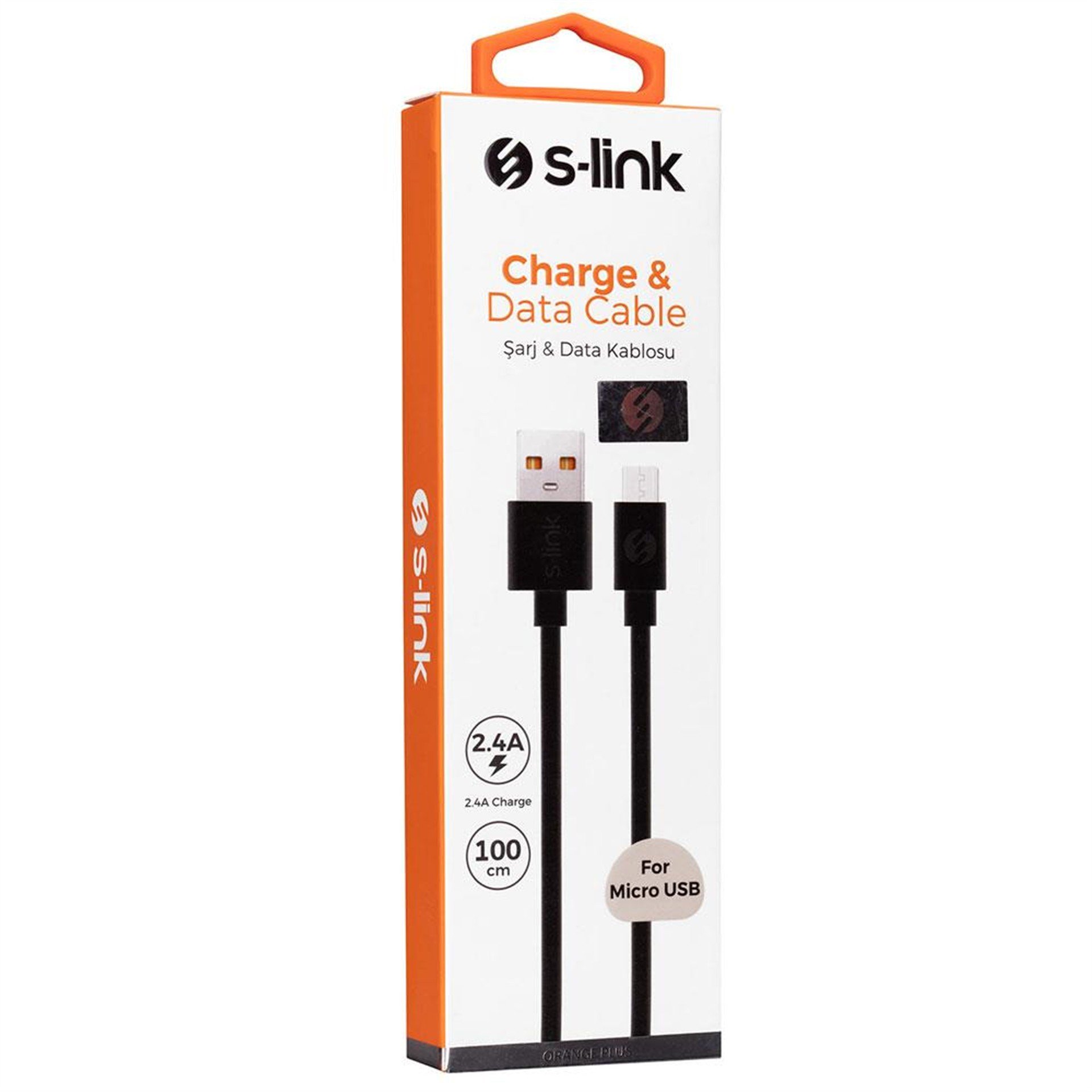 S-Link S-Link And-Kc19S 1 Metre Siyah 2.4 Amper Micro Usb Şarj + Data Kablosu - Telefon Ve Aksesuar