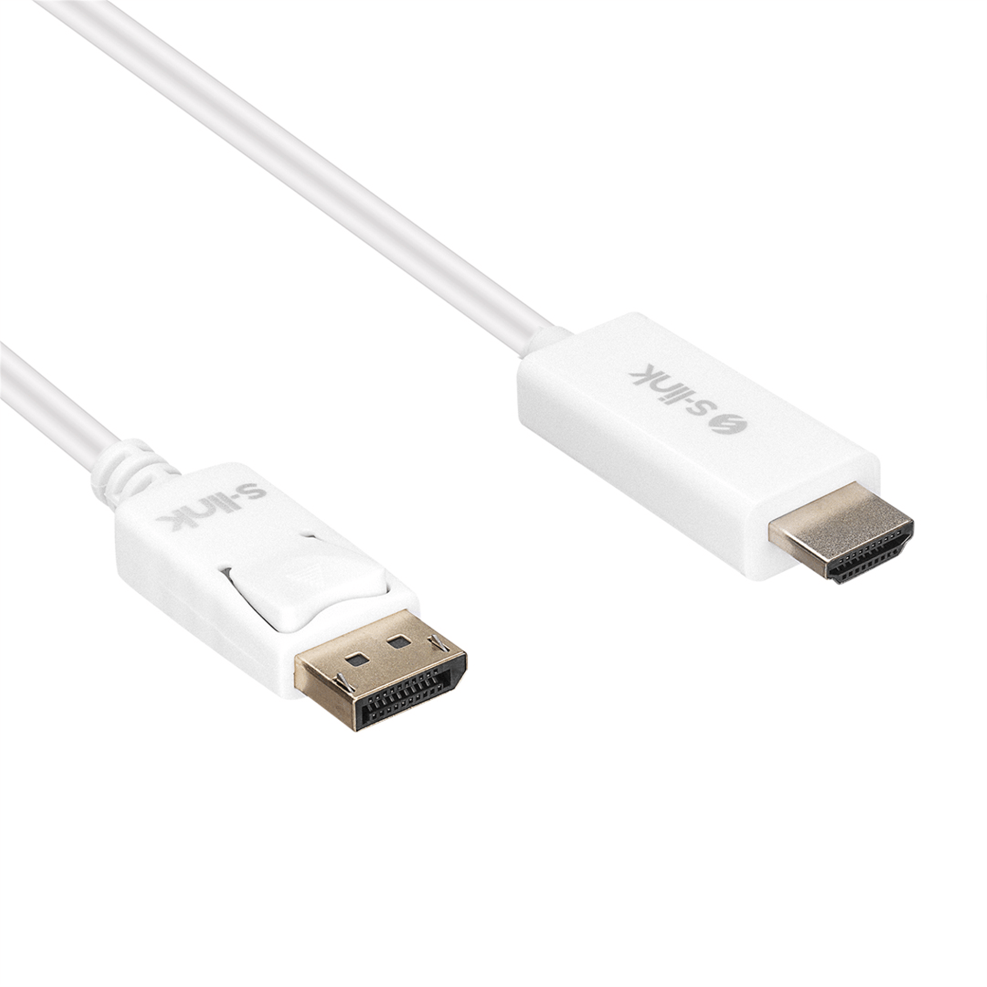 Reyonex S-LINK SL-DS60 BEYAZ 1.8 METRE DİSPLAYPORT DP TO HDMI GÖRÜNTÜ AKTARIM KABLOSU - Karışık Kablolar