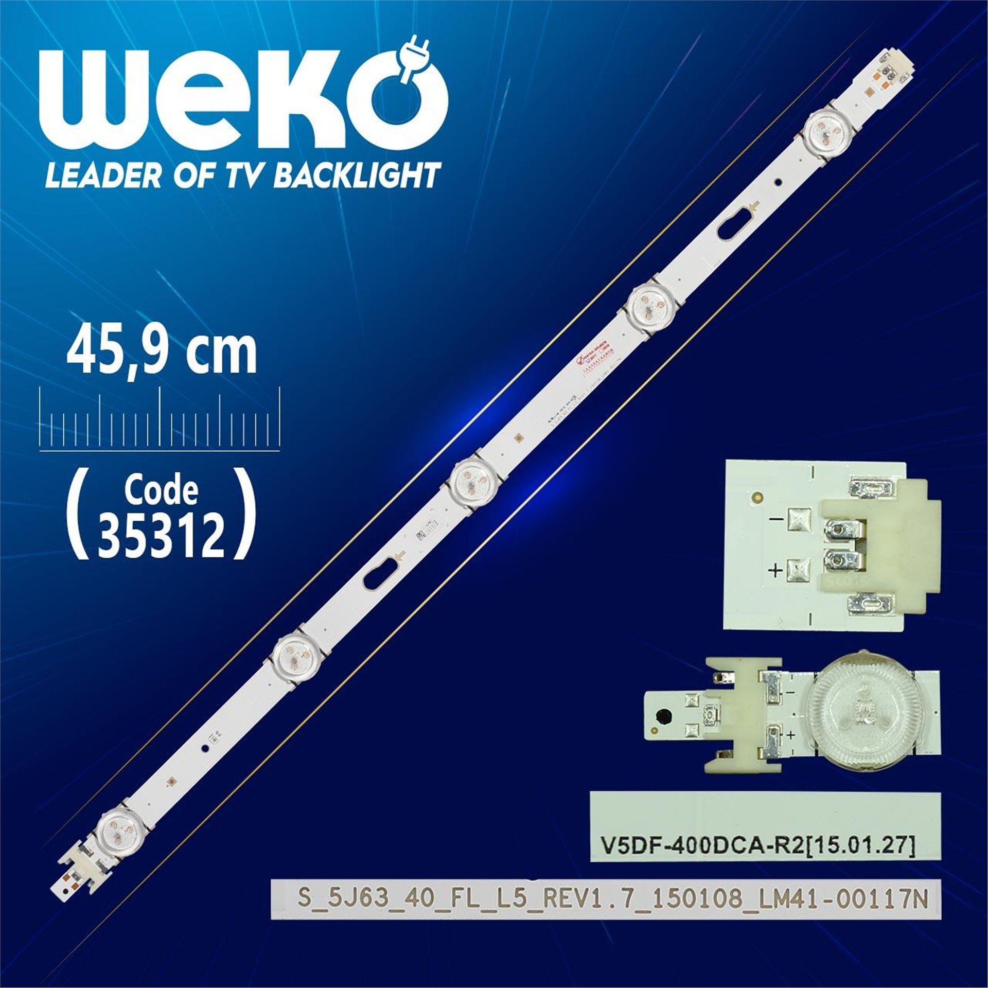 Weko S_5J63_40_FL_L5_REV1.7_150108_LM41_00117N - 45.9 Cm 5 Ledli - (WK-932) Tv Led Bar - Tv Led Bar