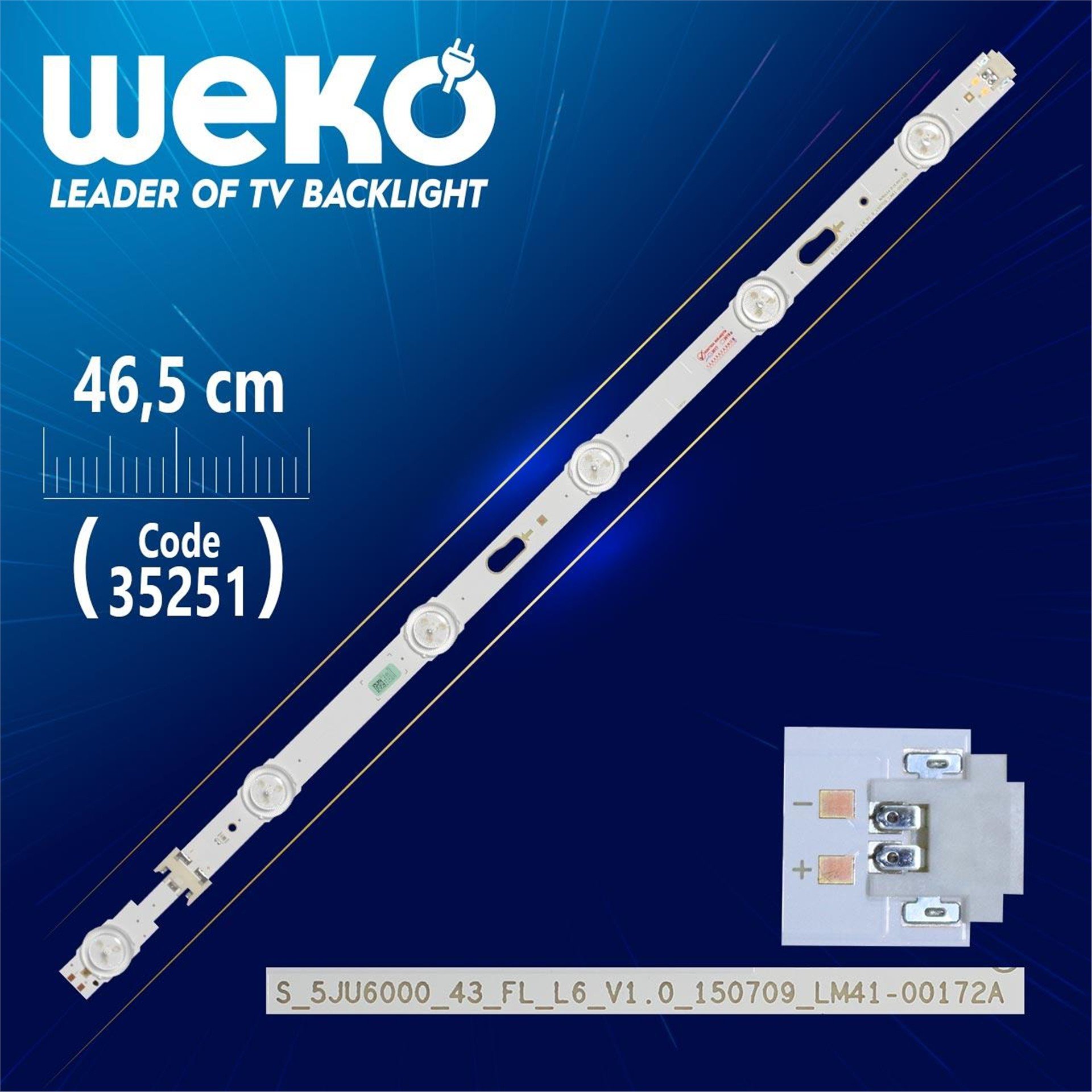 Weko S_5JU6000_43_FL_L6_V1.0_150709_LM41-00172A - 46.5 Cm 6 Ledli   (WK-908) Tv Led Bar - Tv Led Bar