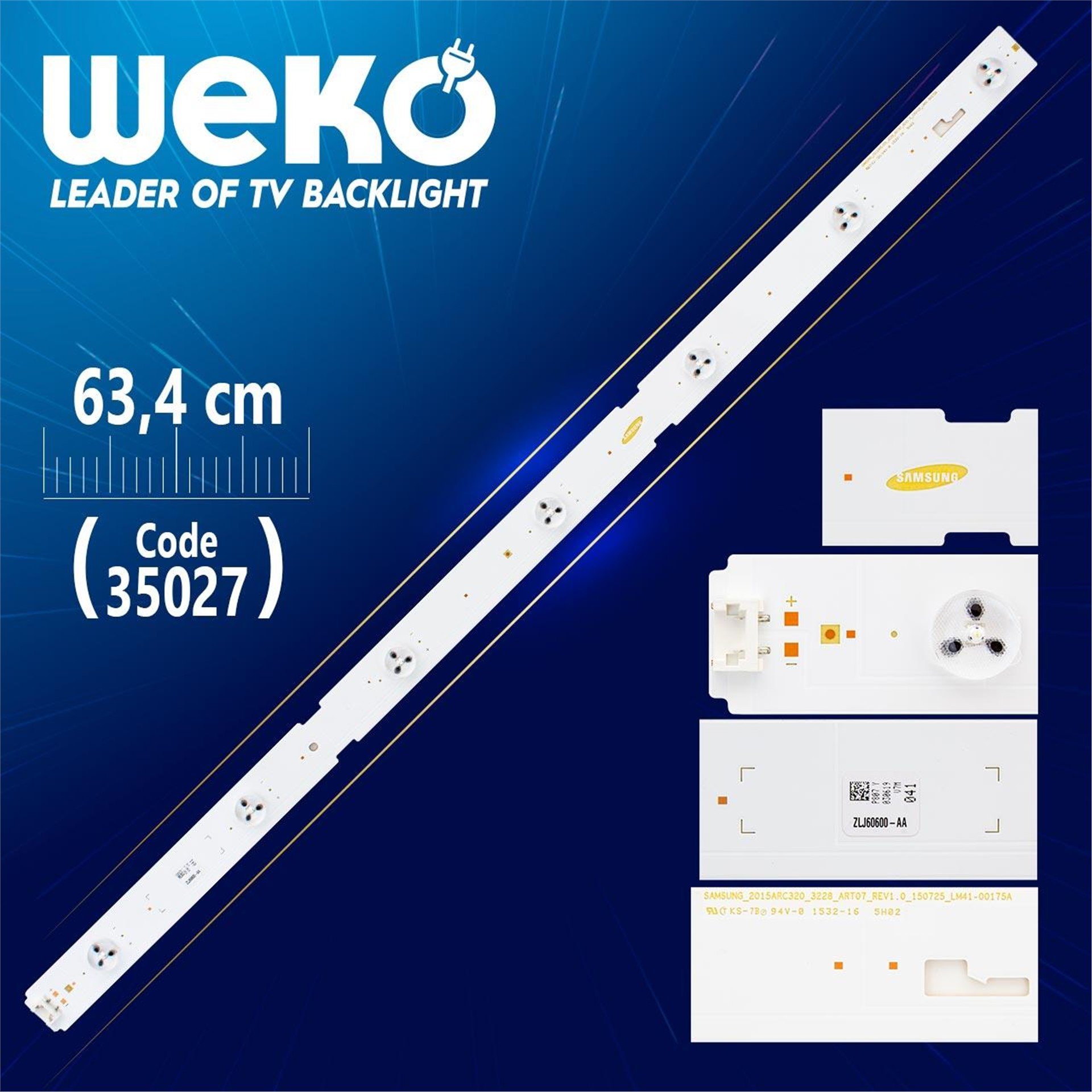 Weko SAMSUNG_2015ARC320_ZNV606_3228 ART07_REV0.1_150324 - 63.4 CM 7 LEDLİ WK-811 Led Tv Bar - Tv Led Bar