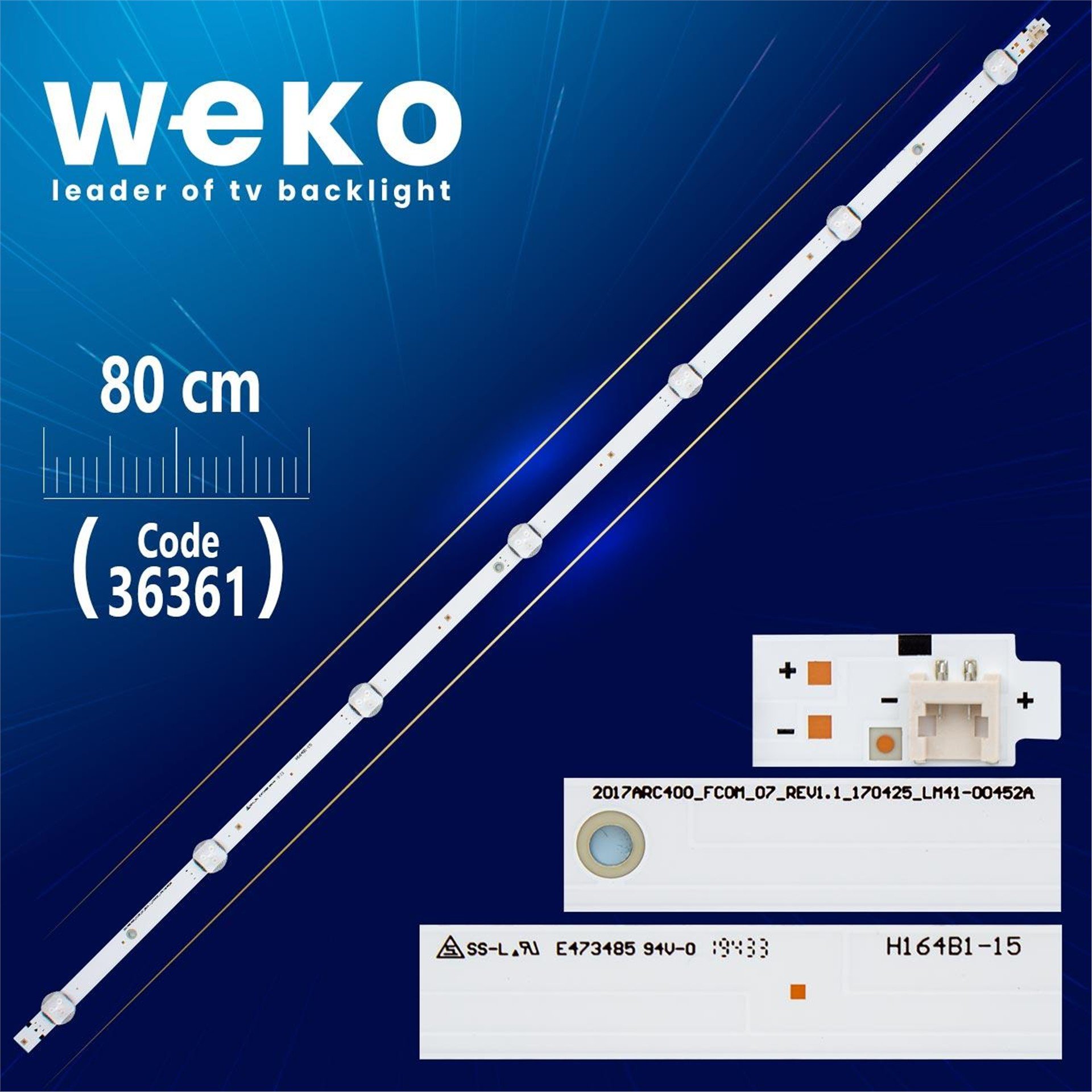 Weko Samsung_2017ARC400_FCOM_07_REV1.1_170425_LM41-00452A ZXL65600-AA (7 LEDLİ) 80 CM - Tv Led Bar - Tv Led Bar