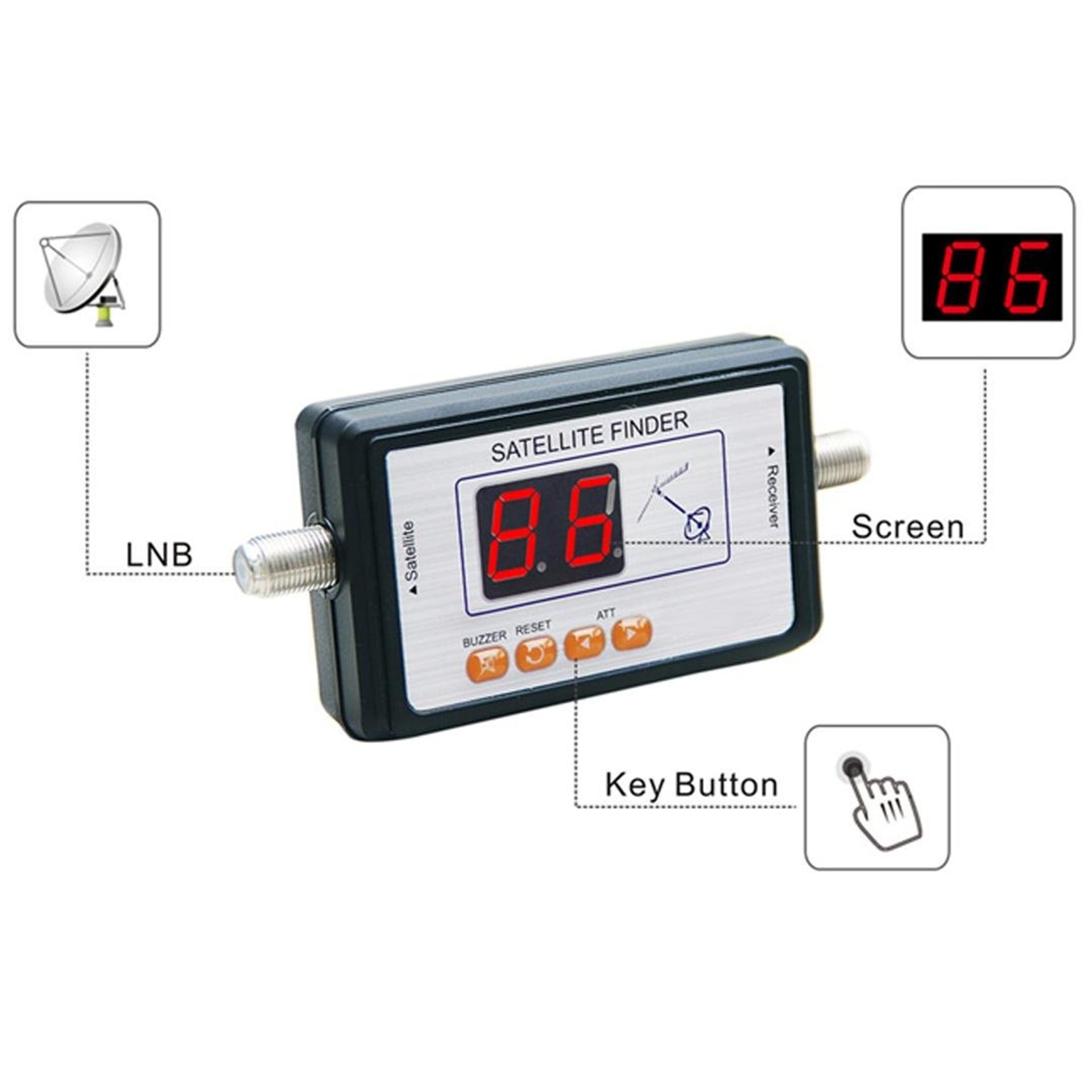 Satlink Satlink WS-6903 Display Ekran Dijital Uydu Ayar Cihazı - Dijital Uydu Bulucular