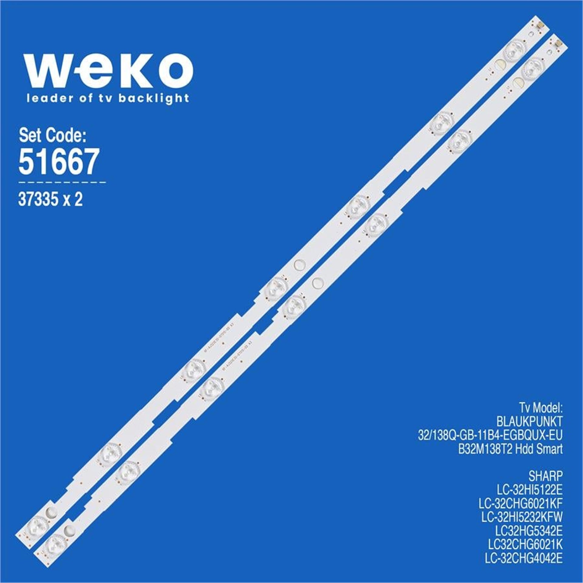 Weko Sharp LC-32CHG6021KF 32'' 2 Adet Tv Led Bar - Sharp Led Bar