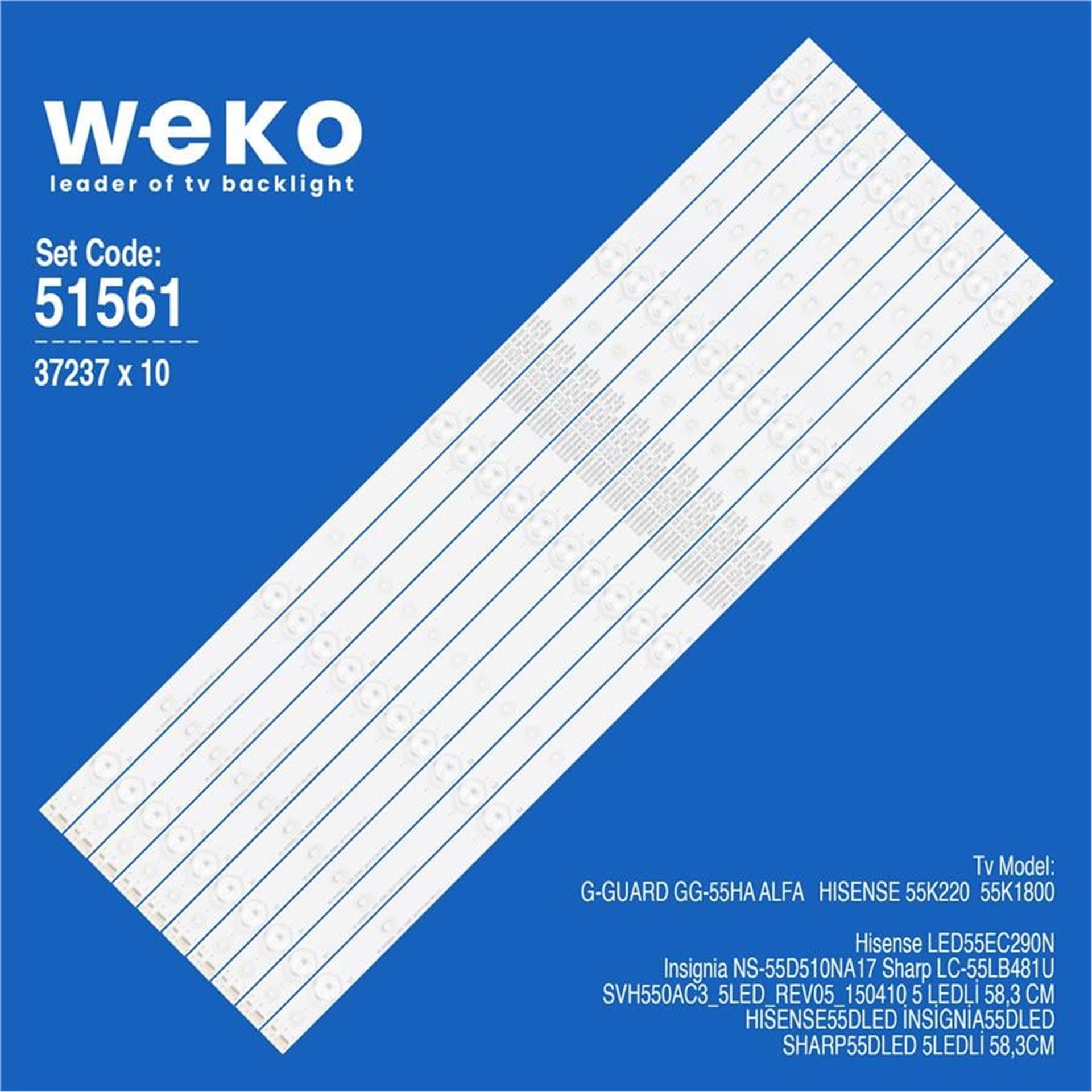 Weko Sharp LC-55LB481U 55'' 10 Adet Tv Led Bar - Sharp Led Bar