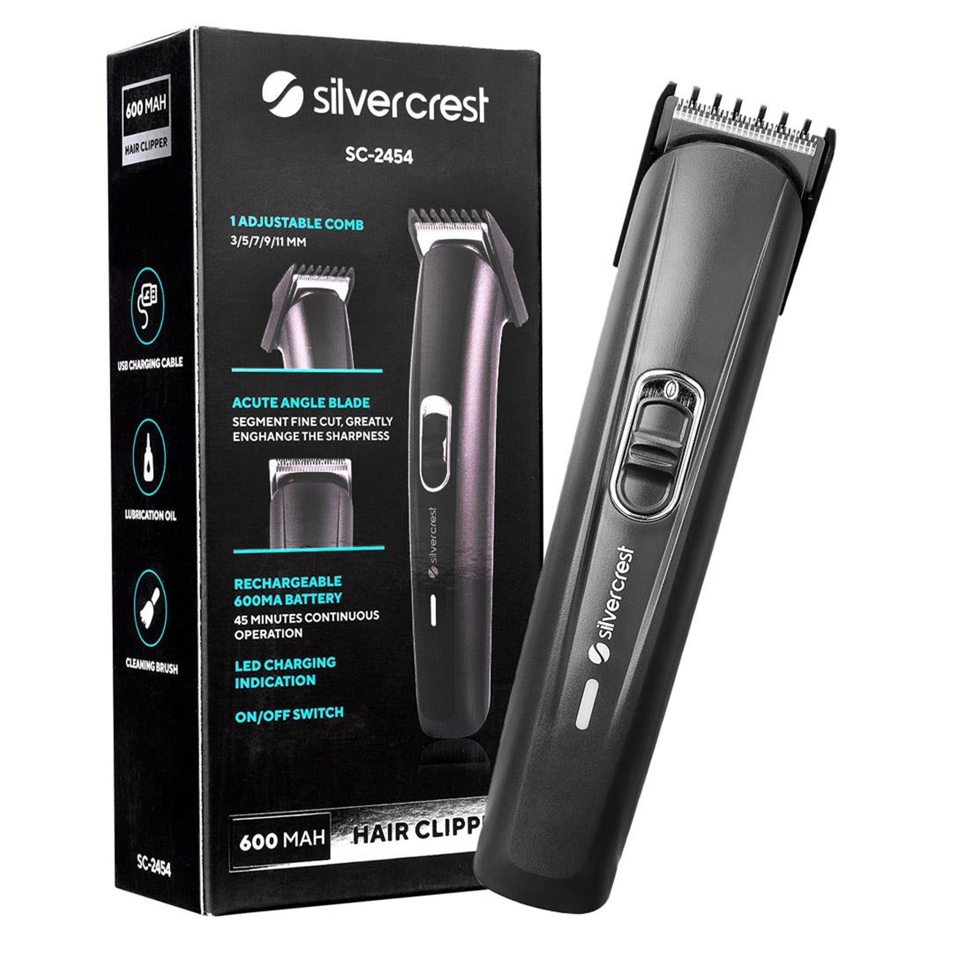 Silvercrest Silver Crest SC-2454 Ayarlanabilir Kademeli Şarjlı Saç Sakal Traş Makinesi - Kişisel Bakım