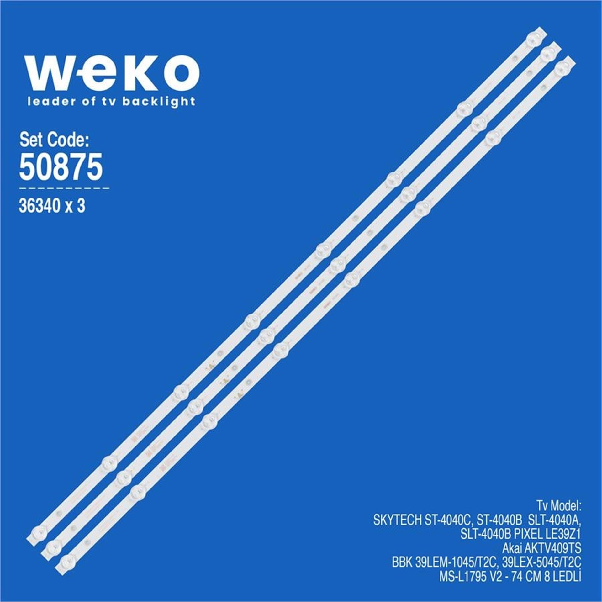Weko Skytech SLT-4040B PIXEL LE39Z1 40'' İnç 3 Adet Tv Led Bar - Skytech Led Bar