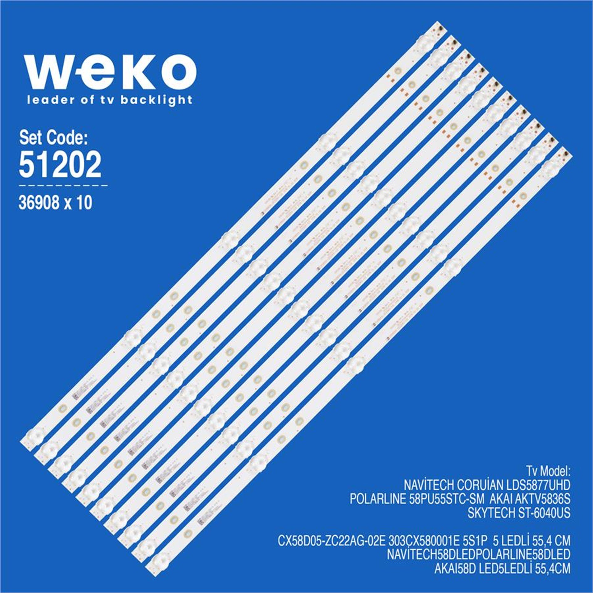 Weko Skytech ST-6040US 58'' 10 Adet Tv Led Bar - Skytech Led Bar