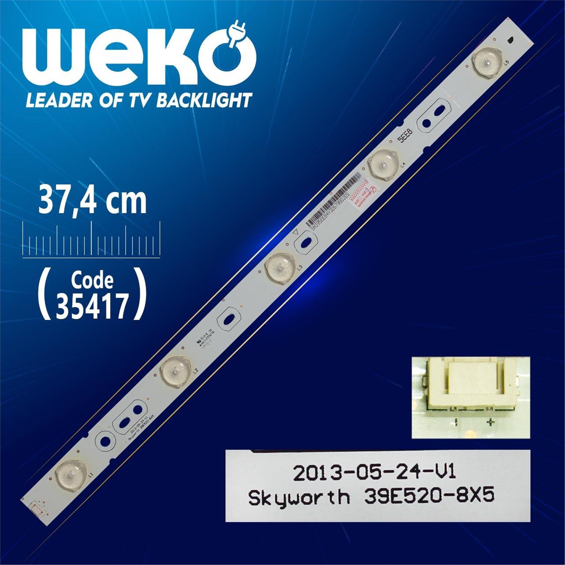 Weko SKYWORTH 39E520-8X5 - 5EE8 - ( 37.4 Cm ) - 5 Ledli - (WK-998) - Tv Led Bar - Tv Led Bar
