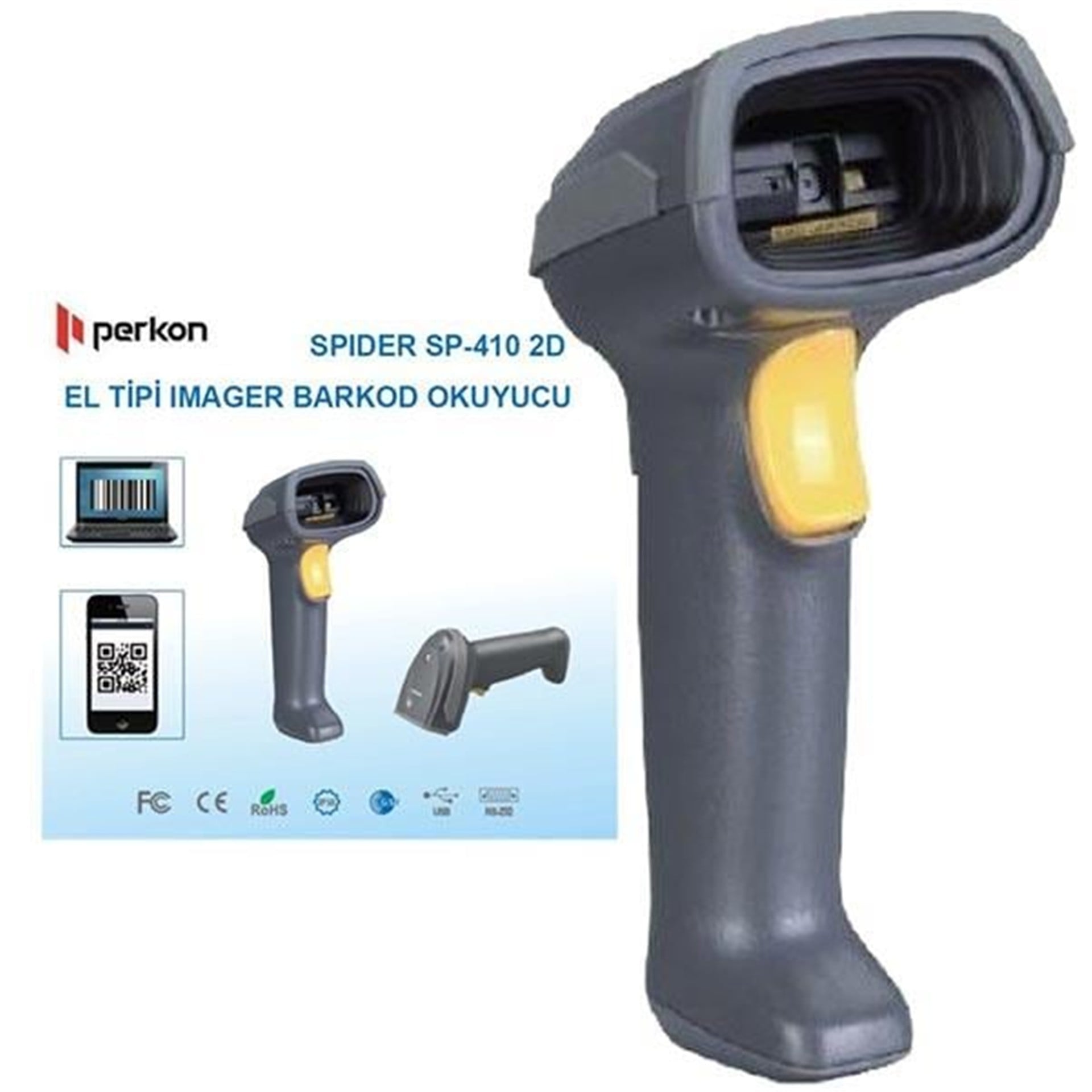 Oem Spıder Sp-410 2D Karekod Usb Barkod Okuyucu - Barkod Okuyucu
