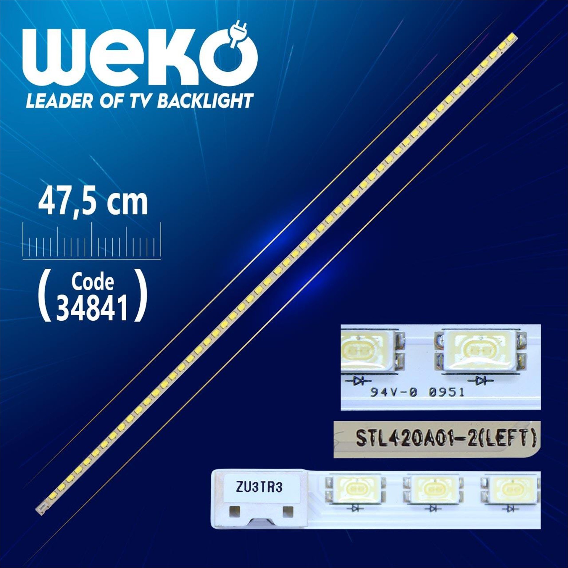 Weko STL420A01-2(LEFT) - 47.5 CM 54 LEDLİ - (WK-711)  Tv Led Bar - Tv Led Bar