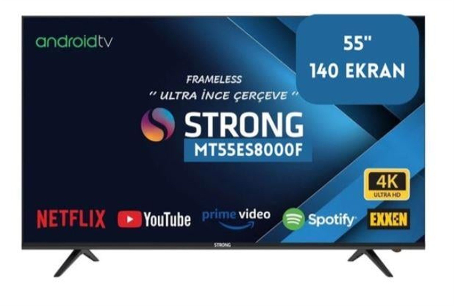 Strong Strong Mt55Es8000F 55 140 Ekran Uydu Alıcılı 4K Ultra Hd Android Smart Led Tv (2Xhdmı-1Xusb) - Araç Tv Monitör