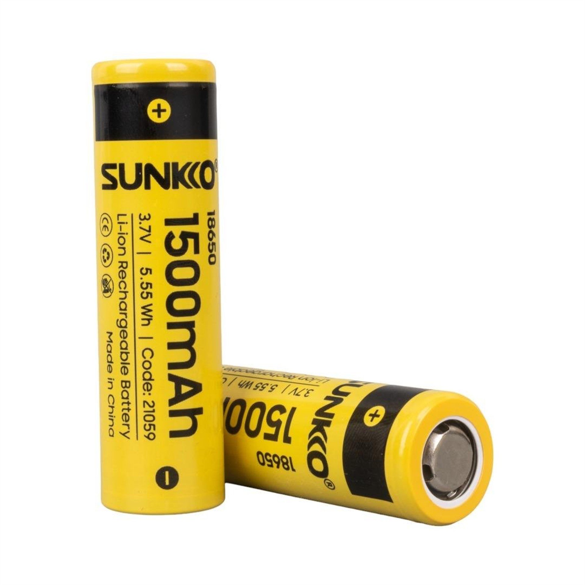 Sunkko Sunkko 3.7 Volt 1500 Mah 18650 Şarj Edilebilir Pil (Tekli) - Piller