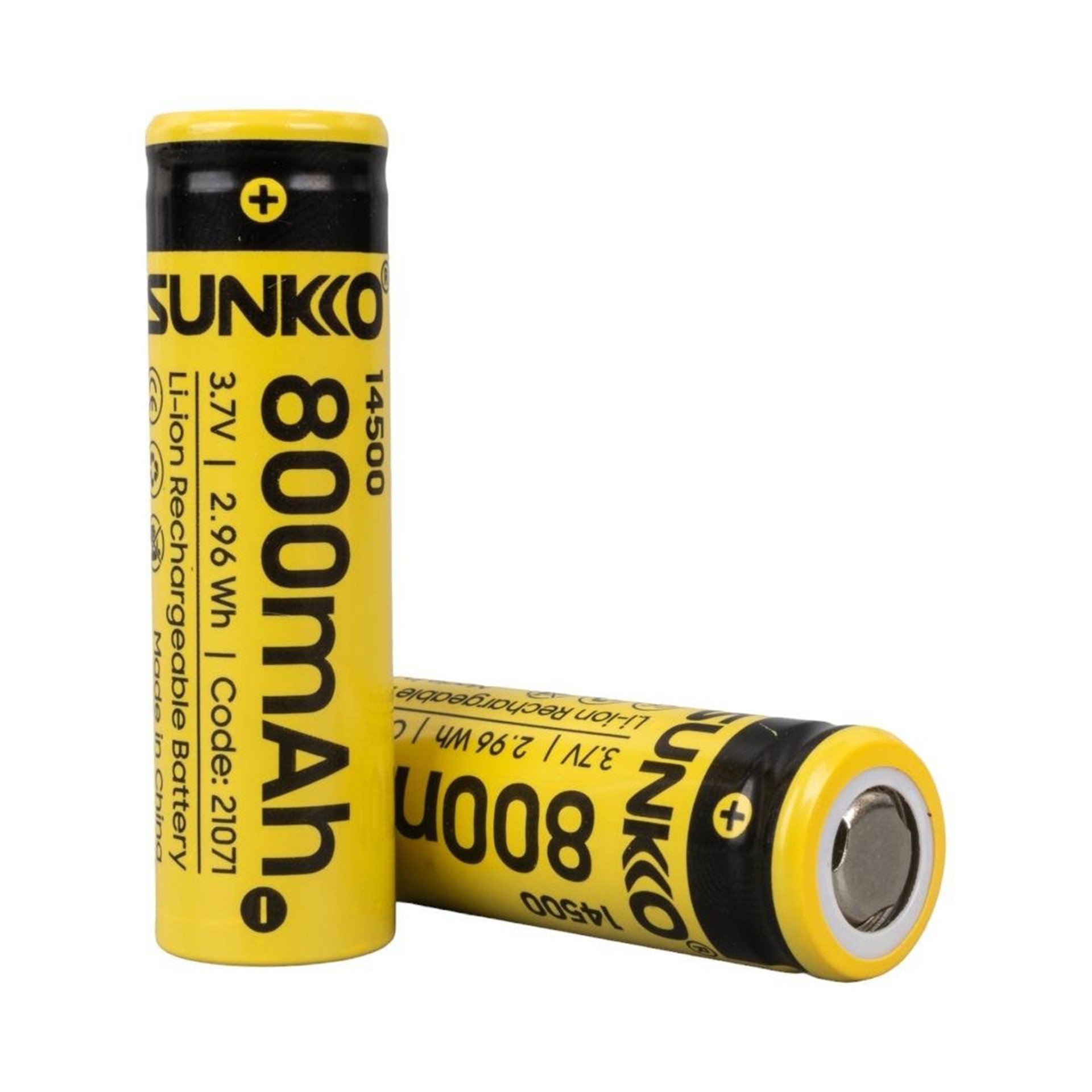 Sunkko Sunkko 3.7 Volt 800 Mah 14500 Şarj Edilebilir Pil (Tekli) - Piller