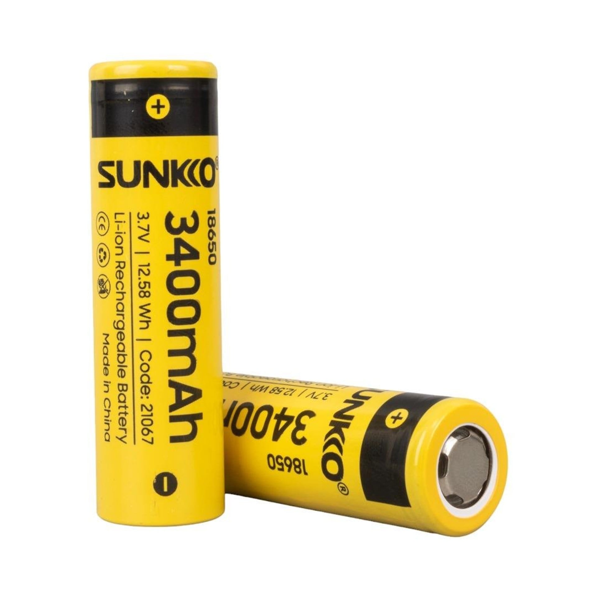Sunkko Sunkko 3.7 Volt 3400 Mah 18650 Şarj Edilebilir Pil (Tekli) - Piller