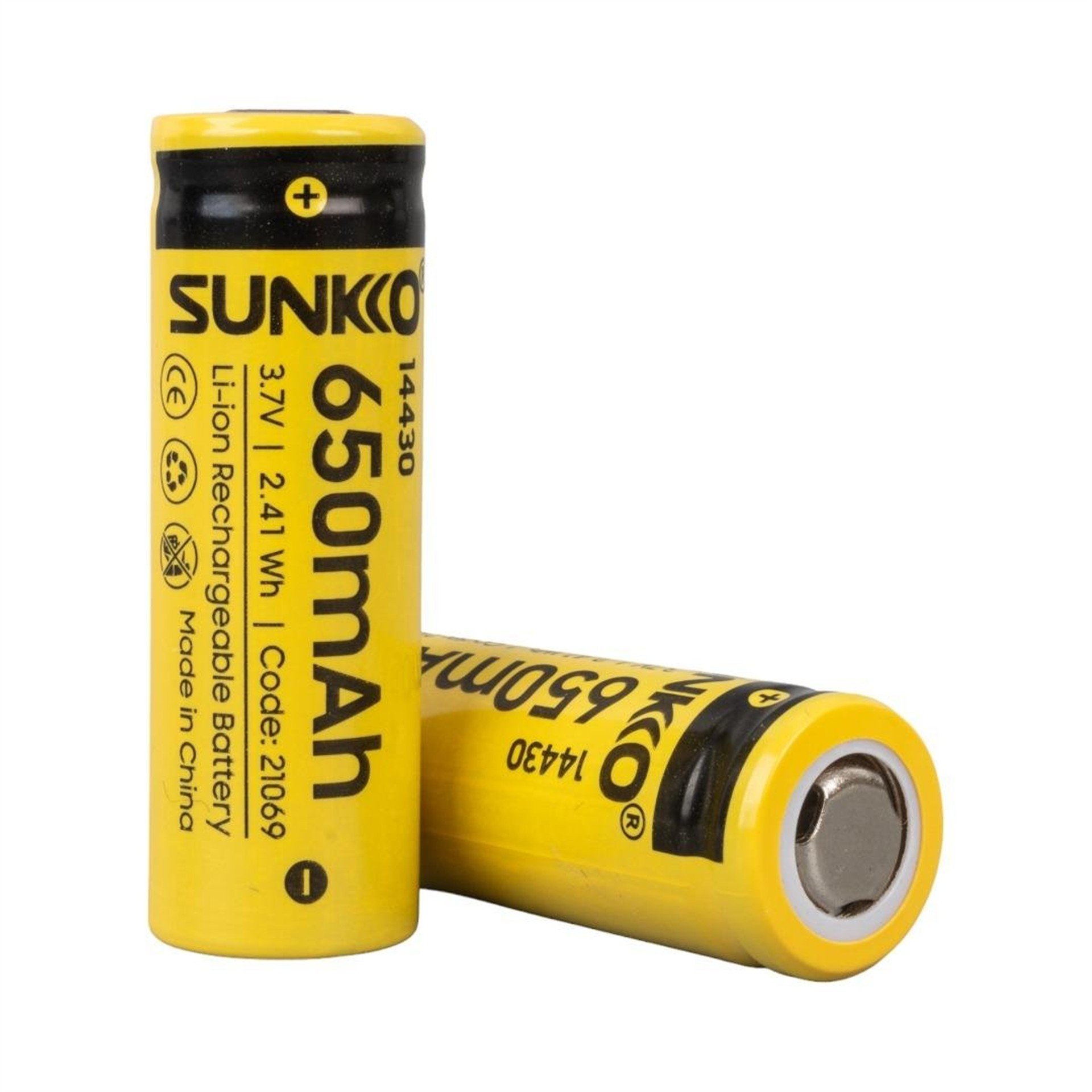 Sunkko Sunkko 3.7 Volt 600 Mah 14430 Şarj Edilebilir Pil (Tekli) - Piller