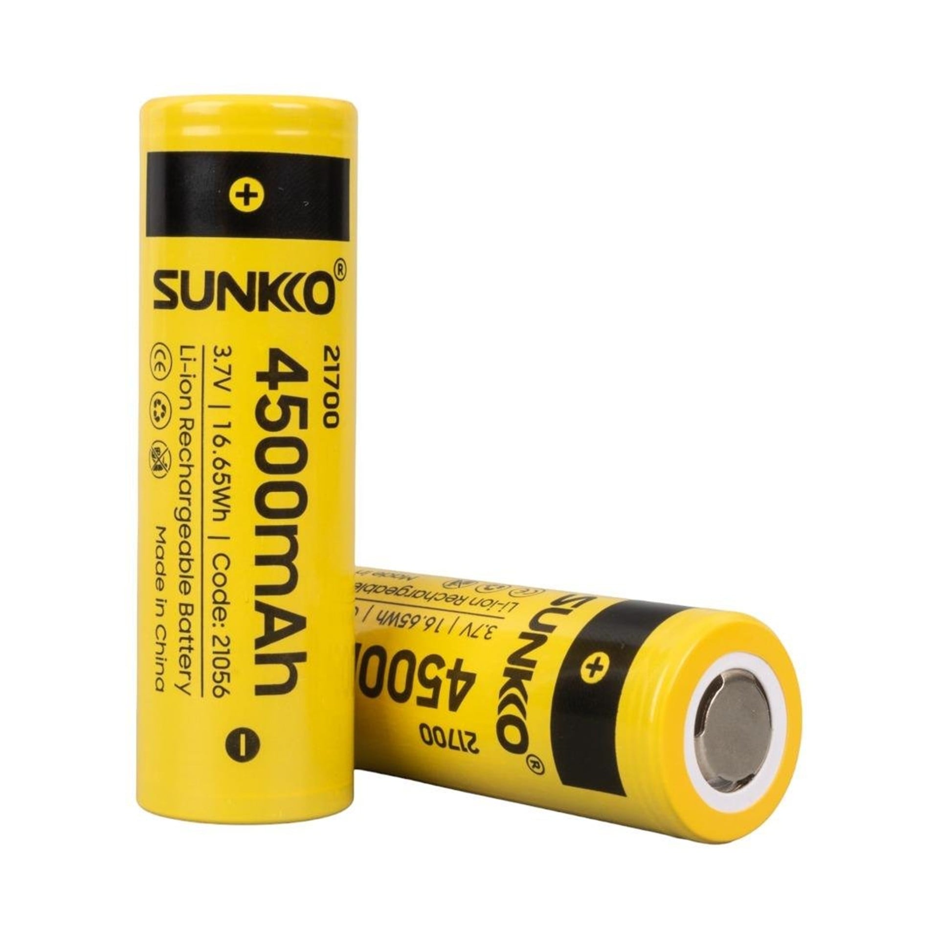 Sunkko Sunkko 3.7 Volt 4500 Mah 21700 Şarj Edilebilir Pil (Tekli) - Piller