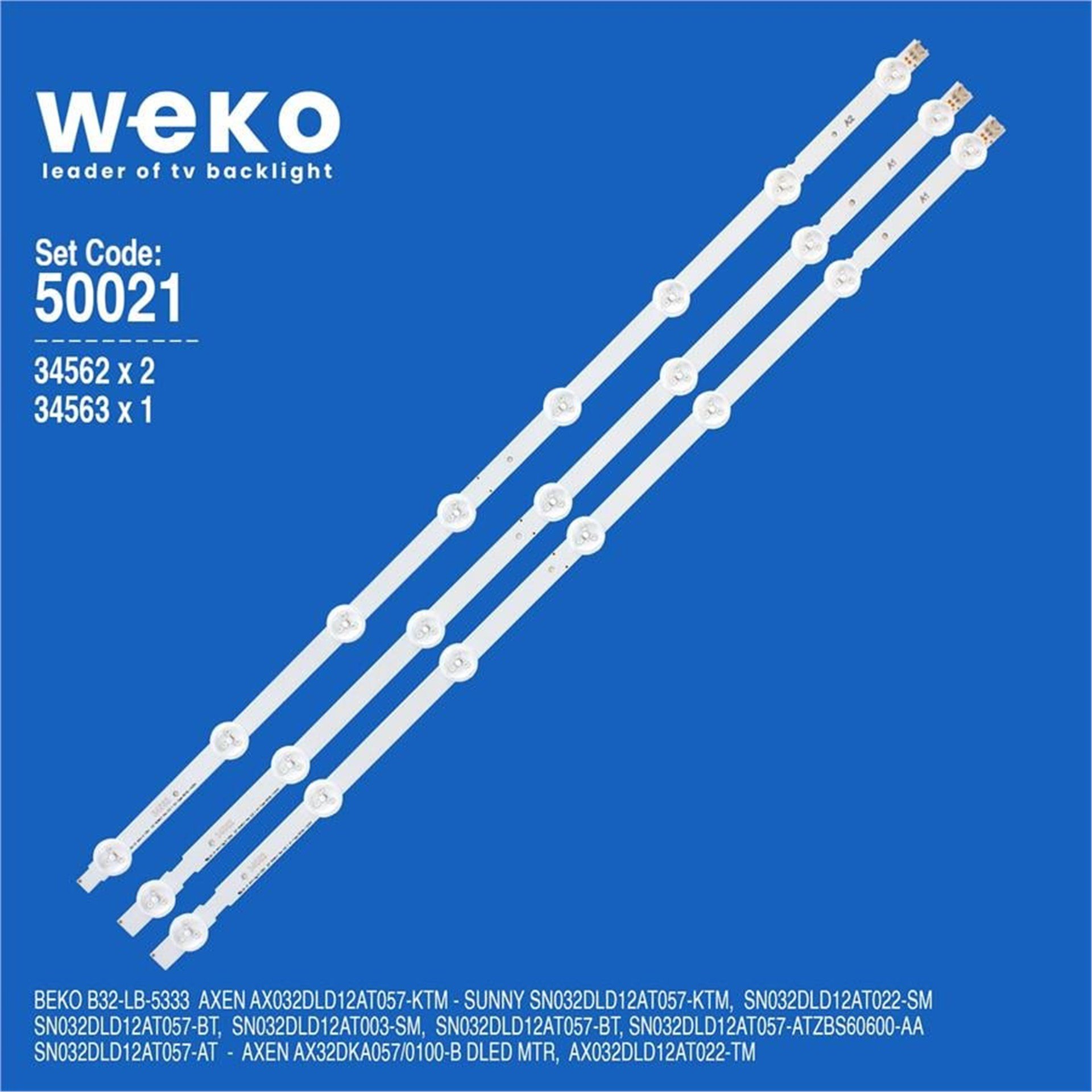 Weko Sunny Sn032dld12at057-Ktm 32'' İnç 3 Adet Tv Led Bar - Sunny Led Bar