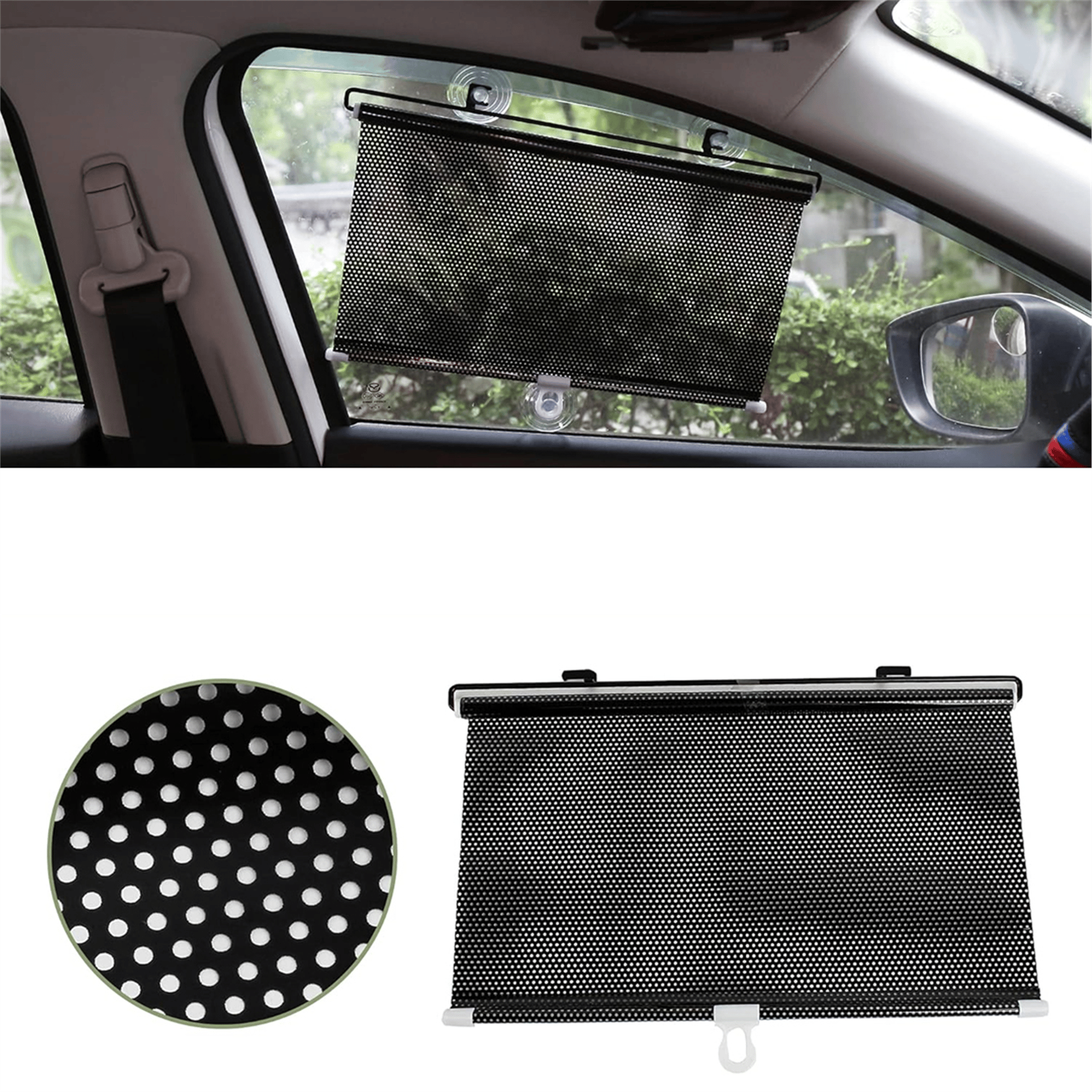 Sunup Sunup SN-22132 Araç İçi Otomatik Geri Sarımlı Katlanabilir Gözenekli Güneşlik 40X125cm - Oto Aksesuarları