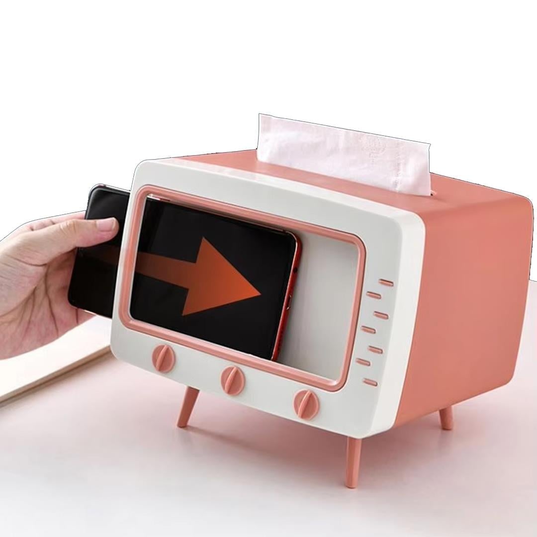 Sunup SN-24896 Telefon Tutuculu Peçete Kutusu Çok Fonksiyonlu Kılıf Organizer
