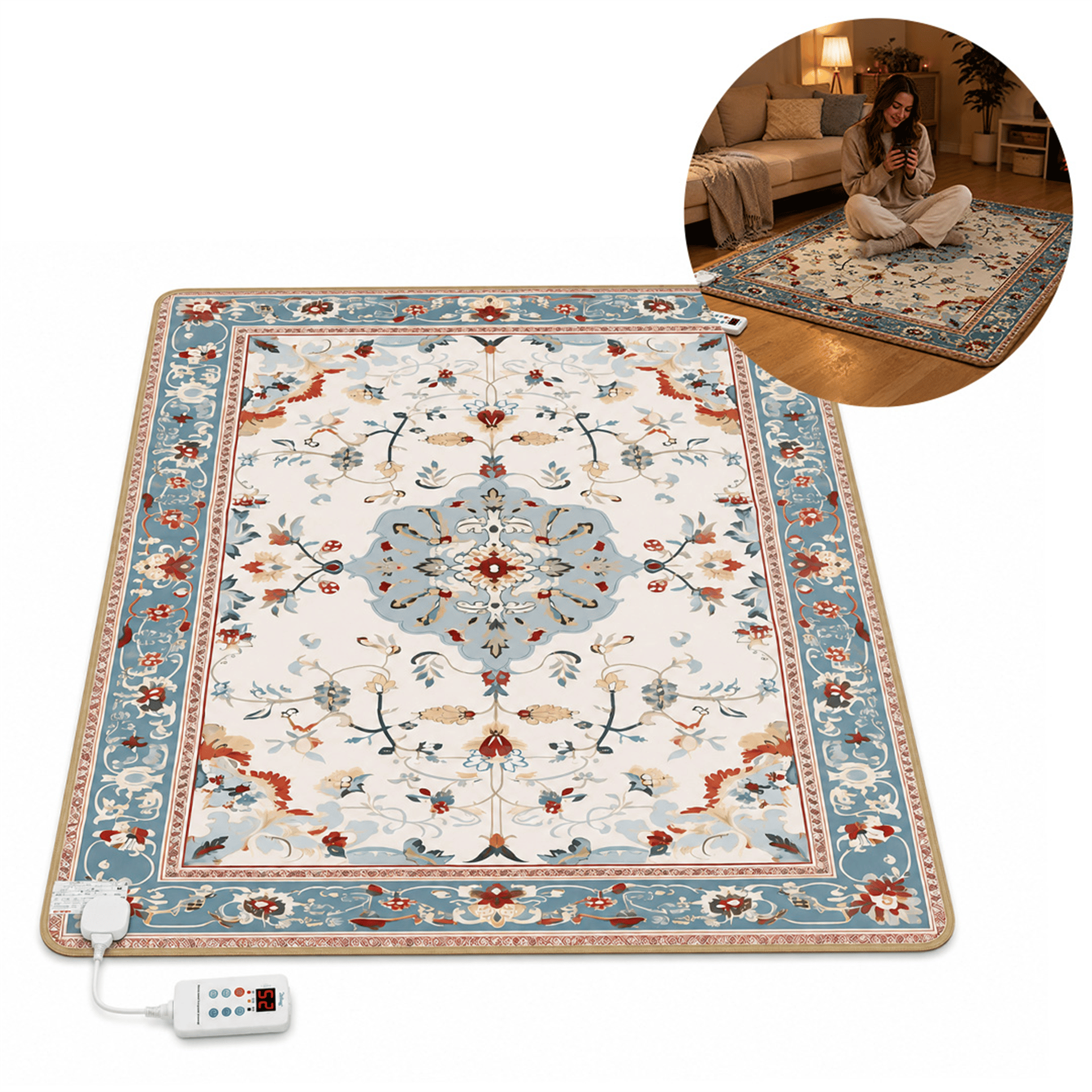 Sunup Sunup TY-2*3 1900W 200x300cm Isıtmalı Pad Halı - Dijital Termostatlı Karbon Kristal Teknolojisi - Ev ve Yaşam