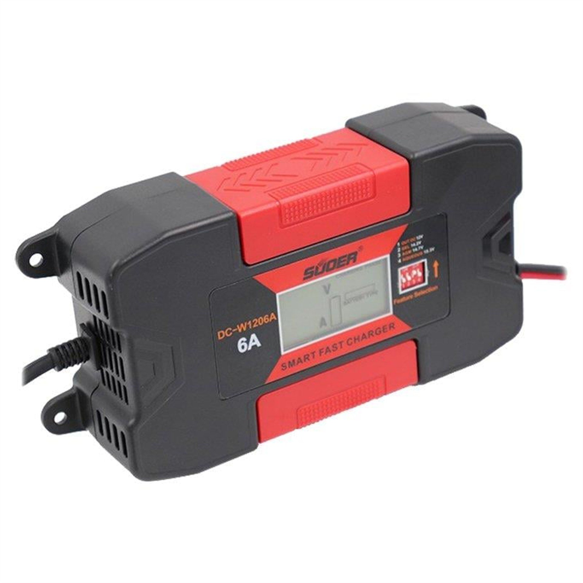 Suoer Suoer DC-W1206A 12-15.3 Volt 6 Amper Akıllı Akü Şarj Cihazı - Adaptörler