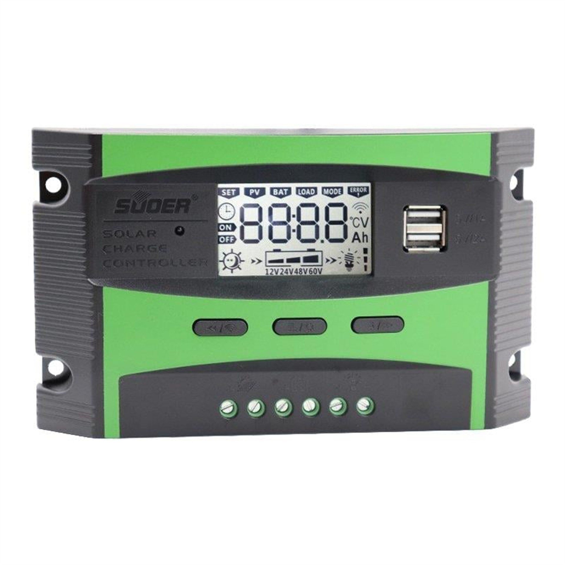 Suoer Suoer ST-C1220 12-24 Volt 20 Amper Akü Şarj Cihazı (2 Usb Girişli 5V-2.1A) - Akü Şarj Cihazları