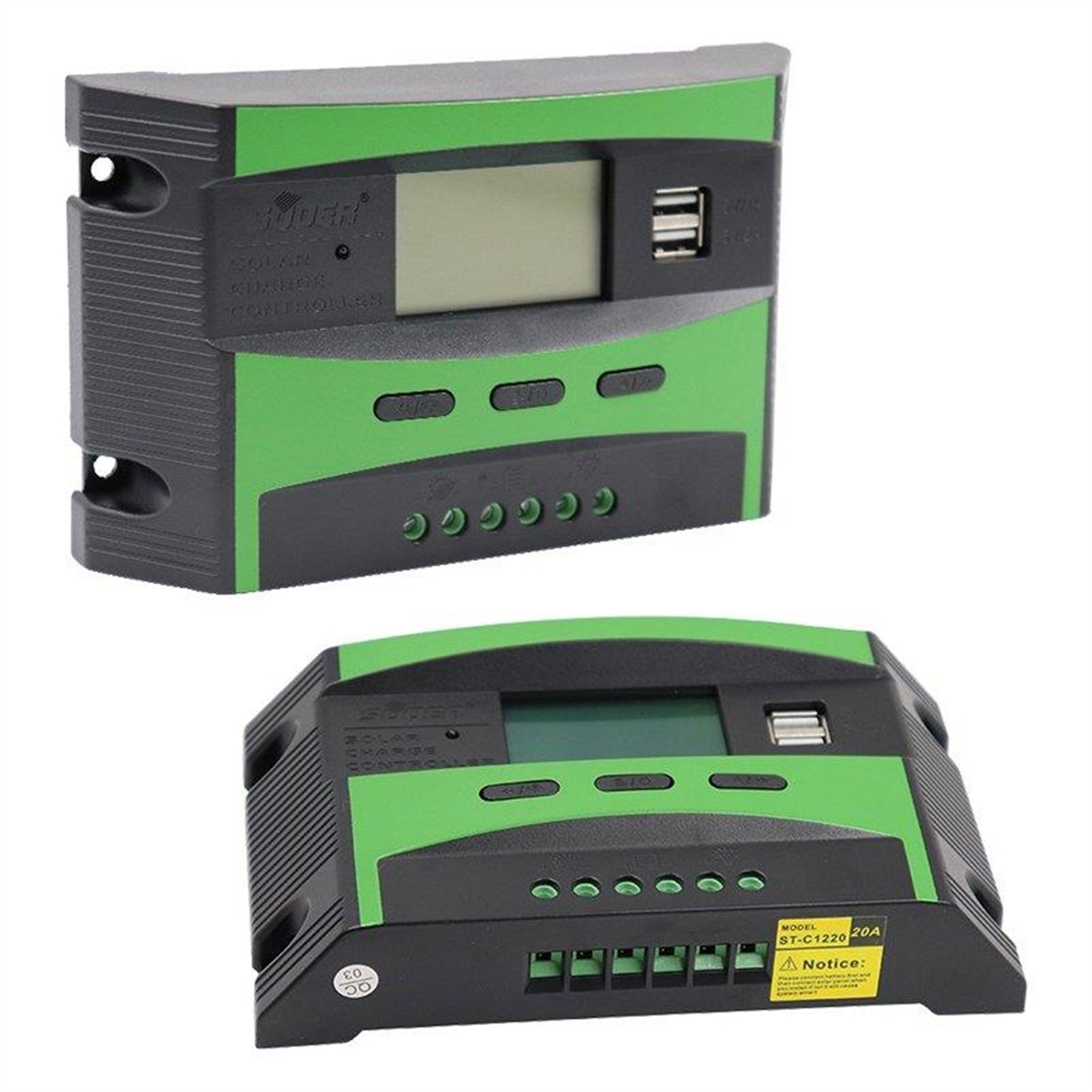 Suoer Suoer ST-C1220 12-24 Volt 20 Amper Akü Şarj Cihazı (2 Usb Girişli 5V-2.1A) - Akü Şarj Cihazları