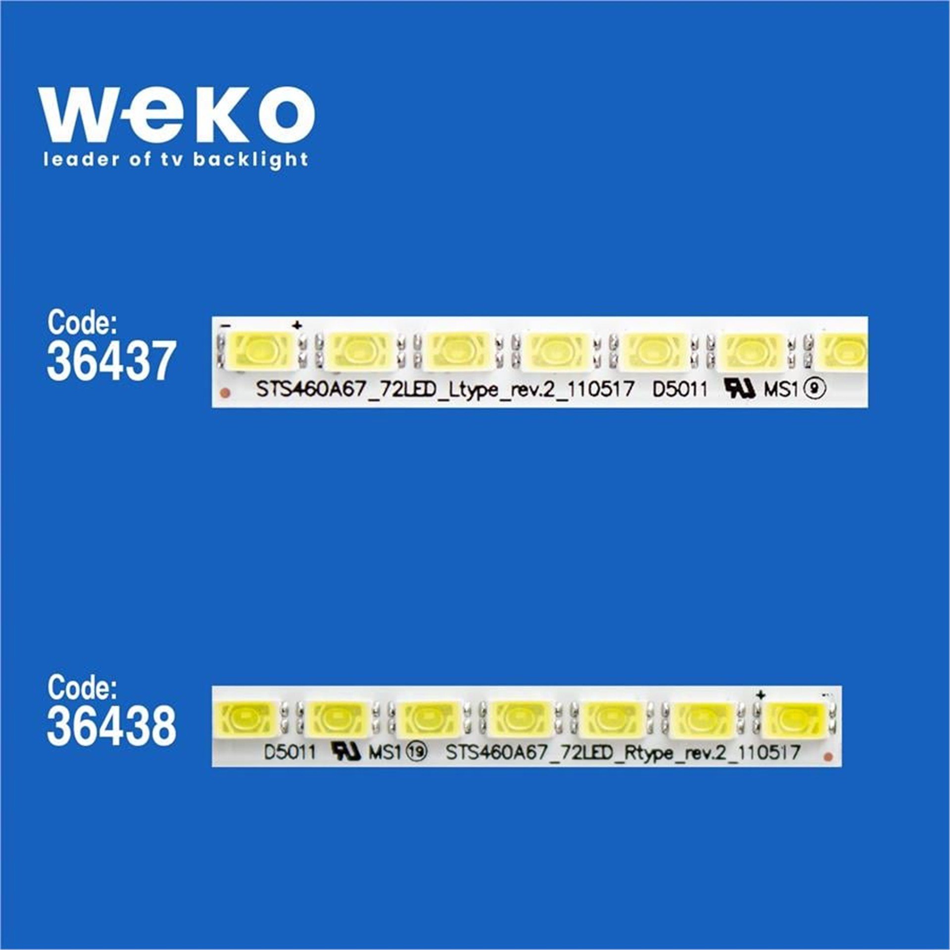 Weko Tcl L46V7300A-3D 46'' İnç 2 Adet Tv Led Bar - Tcl Led Bar