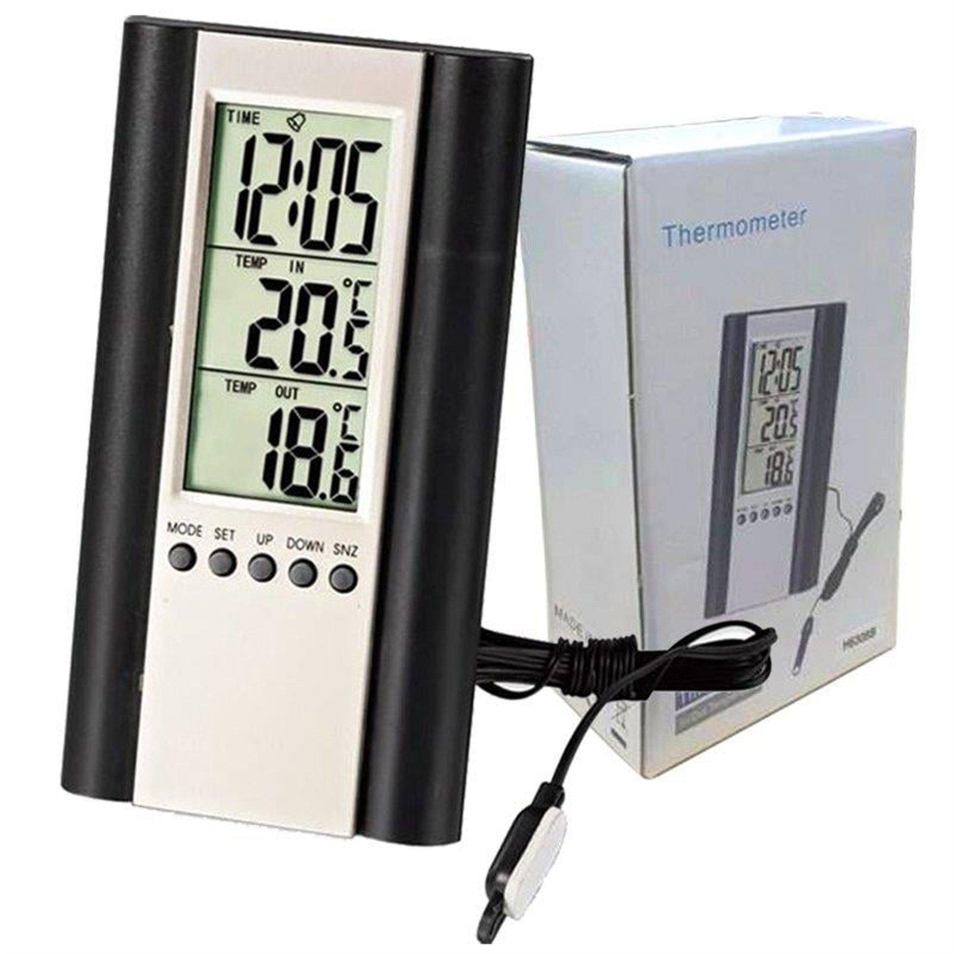 TT-Technic Termometre H-6308B Isı Nem Ölçer-Saat-Alarm Tt-Technic - Termometreler