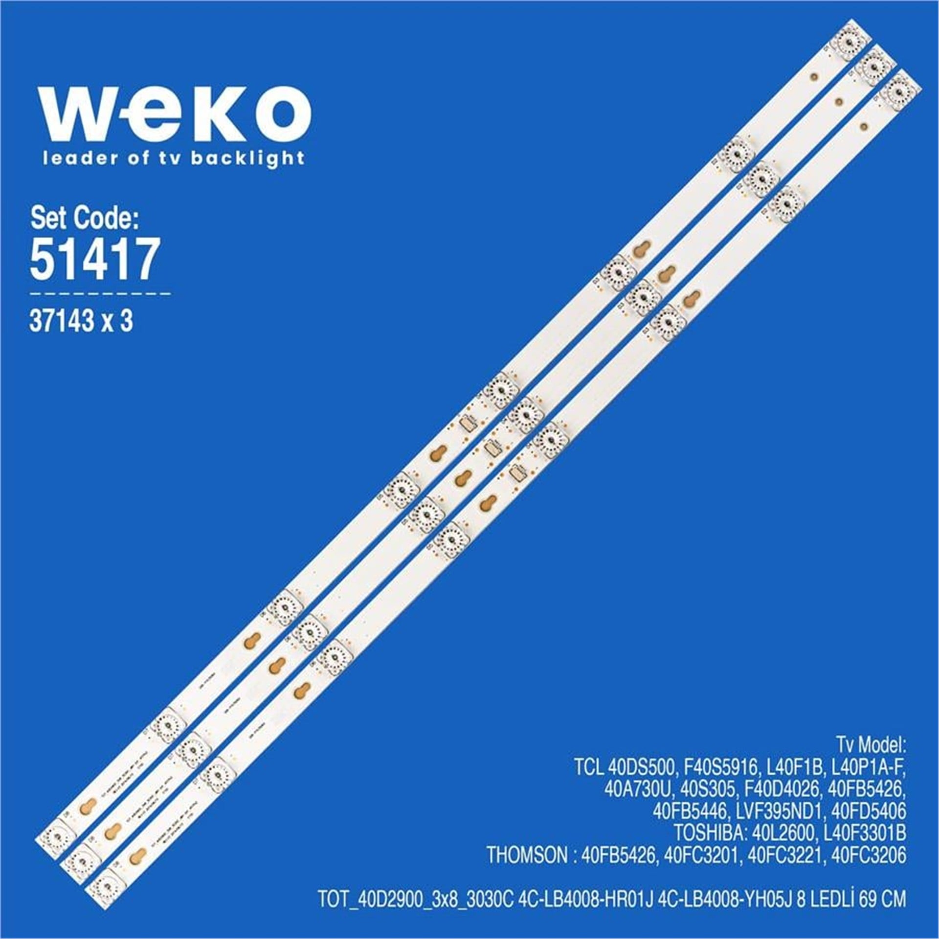 Weko Thampson 40FC3206 40'' 3 Adet Tv Led Bar - Thompson Led Bar