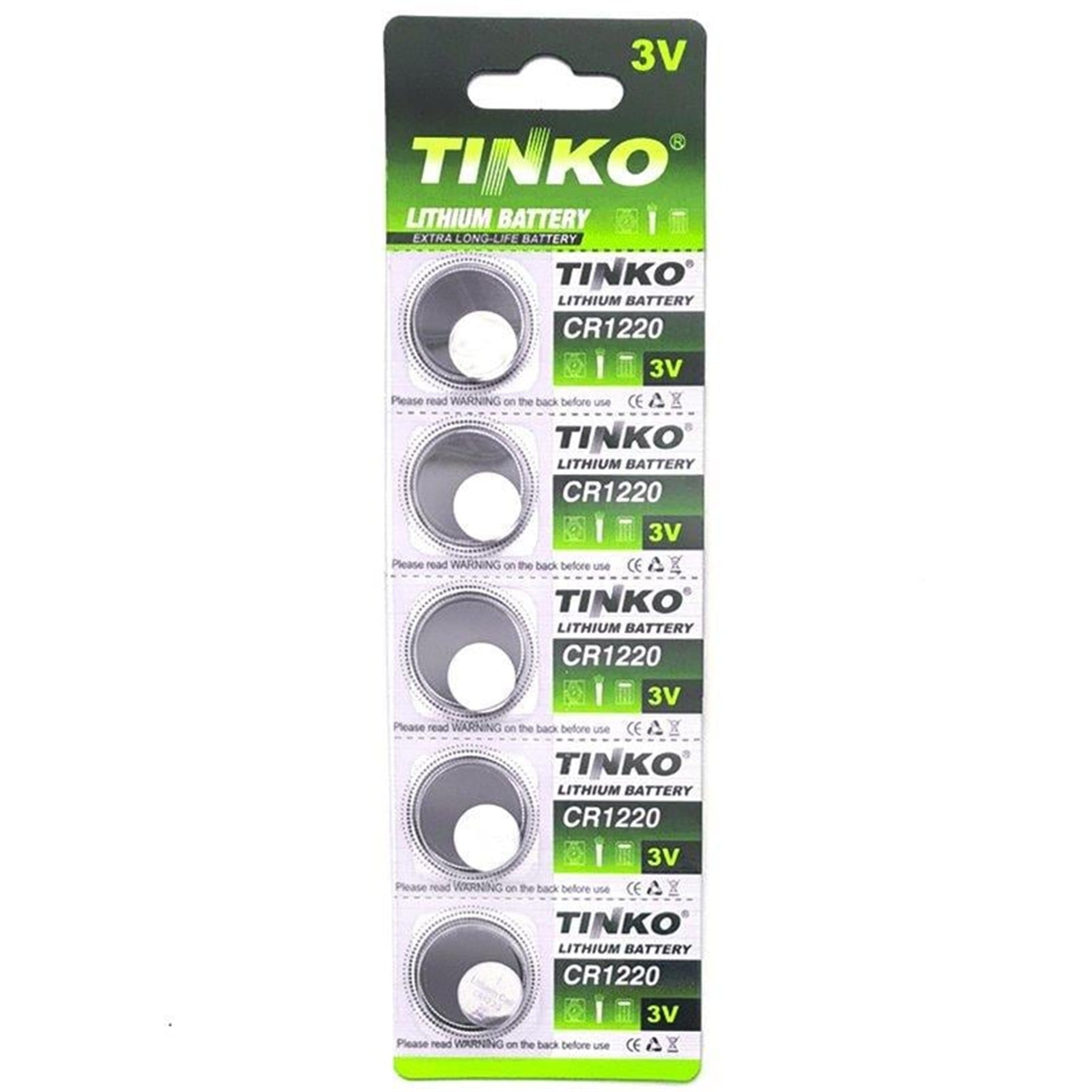 Tinko Tinko CR1220 3 Volt Lityum 5'li Düğme Pil C-1107S - Piller
