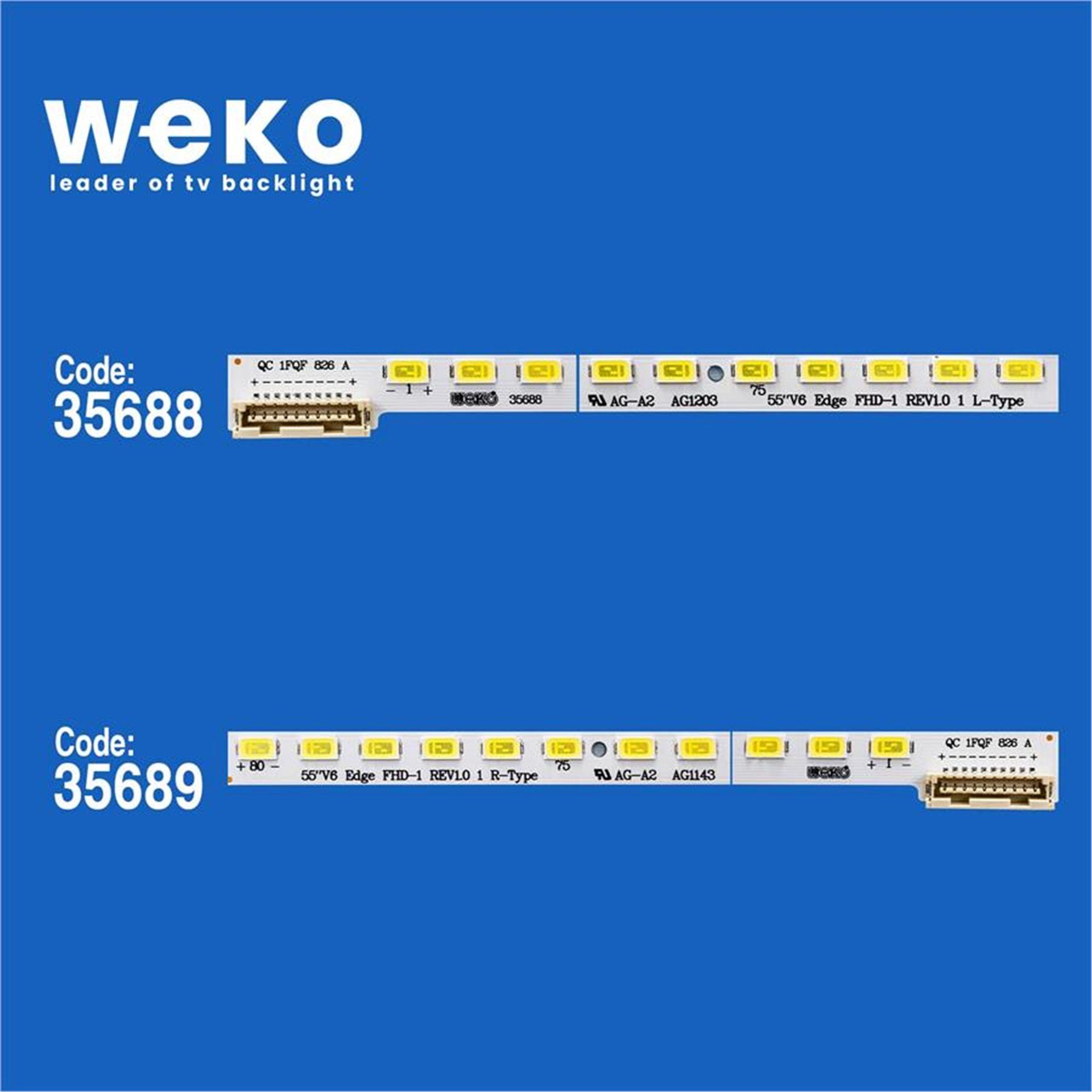 Weko Toshiba 55TL515U 55'' İnç 2 Adet Tv Led Bar - Toshiba Led Bar