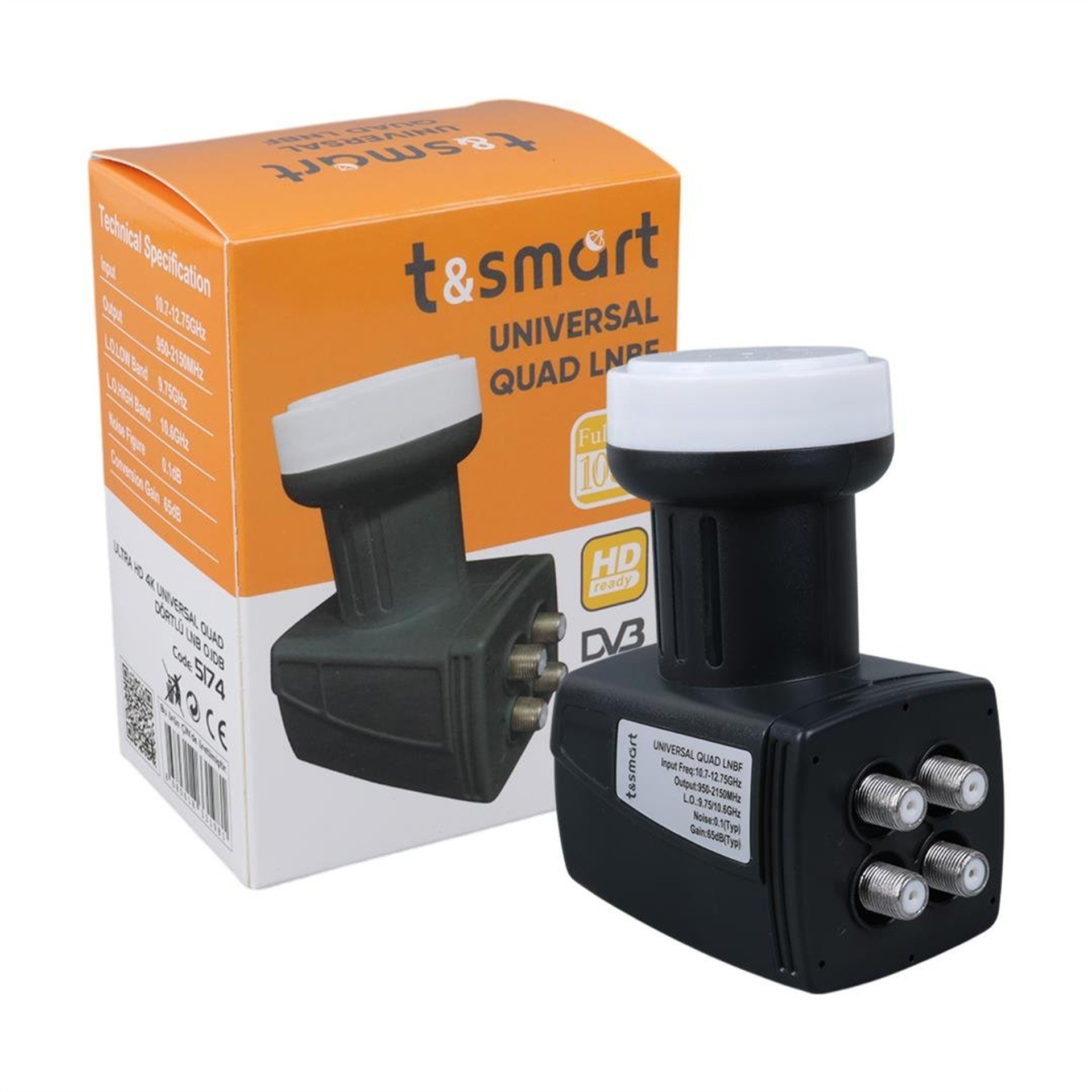 T&Smart T&Smart 0.1Db Ultra HD 4K Universal Dört Çıkışlı Lnb - Dört Çıkışlı LNB