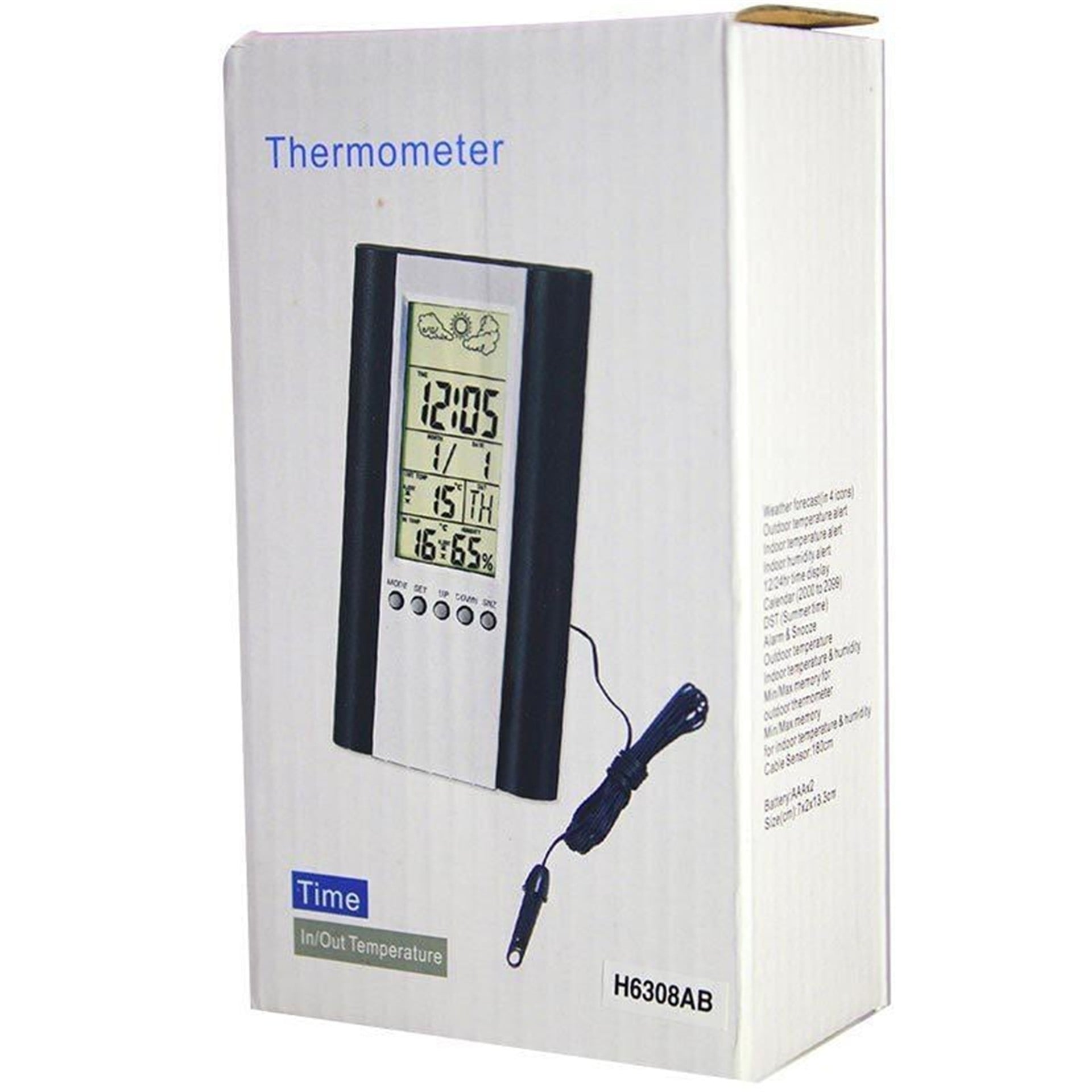 TT-Technic TT Technic H 6308AB Saat Alarm Isı-Nem Ölçer Termometre - Termometreler