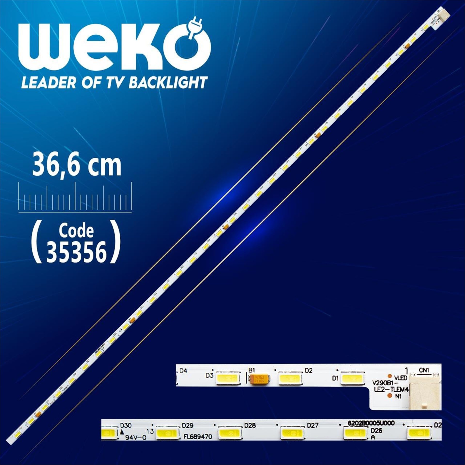 Weko V290B1-LE1-TLEM5 - 36.6 Cm - (WK-965) Tv Led Bar - Tv Led Bar