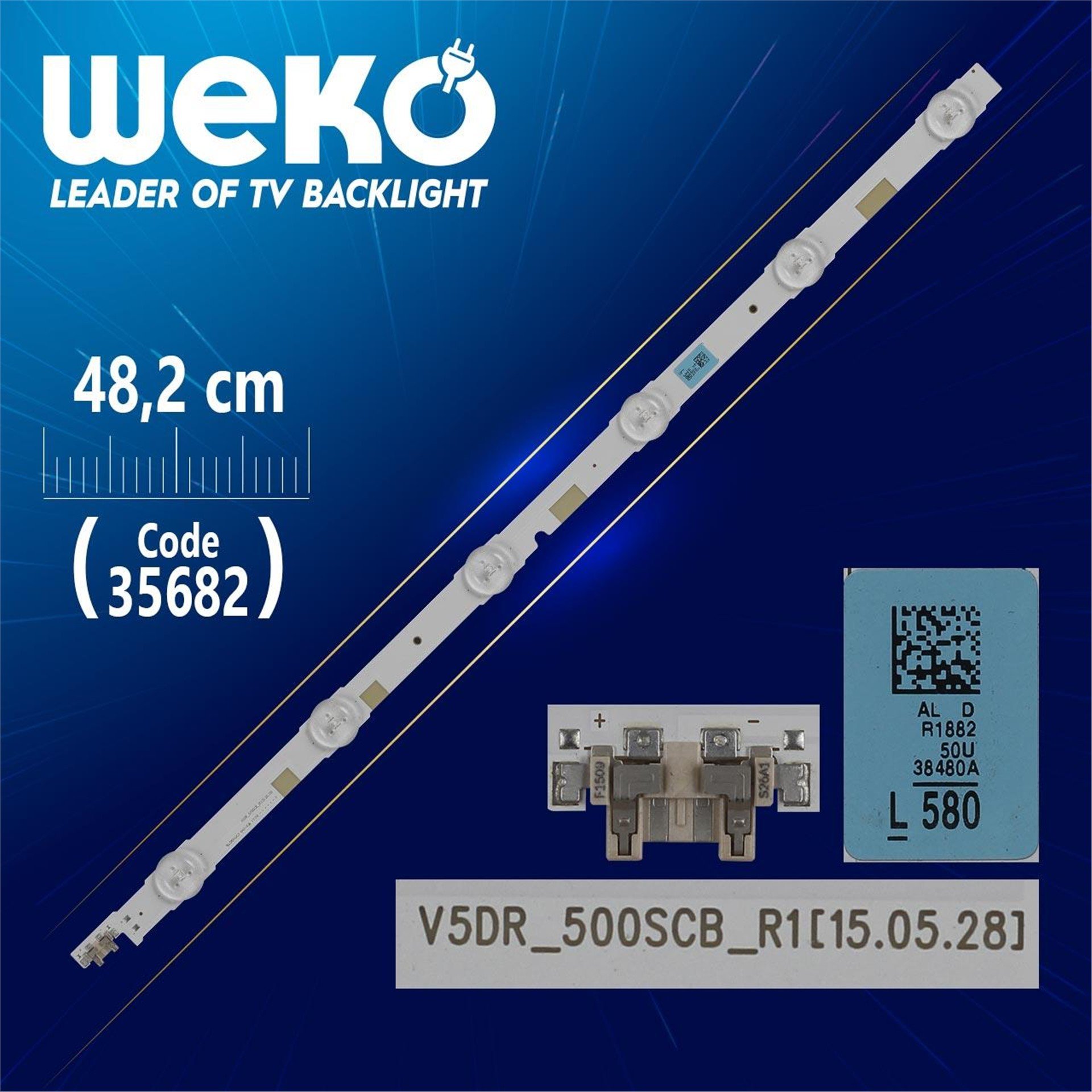 Weko V5DR_500SCB_R1 - 48.2 Cm 6 Ledli - (WK-1159) Tv Led Bar - Tv Led Bar