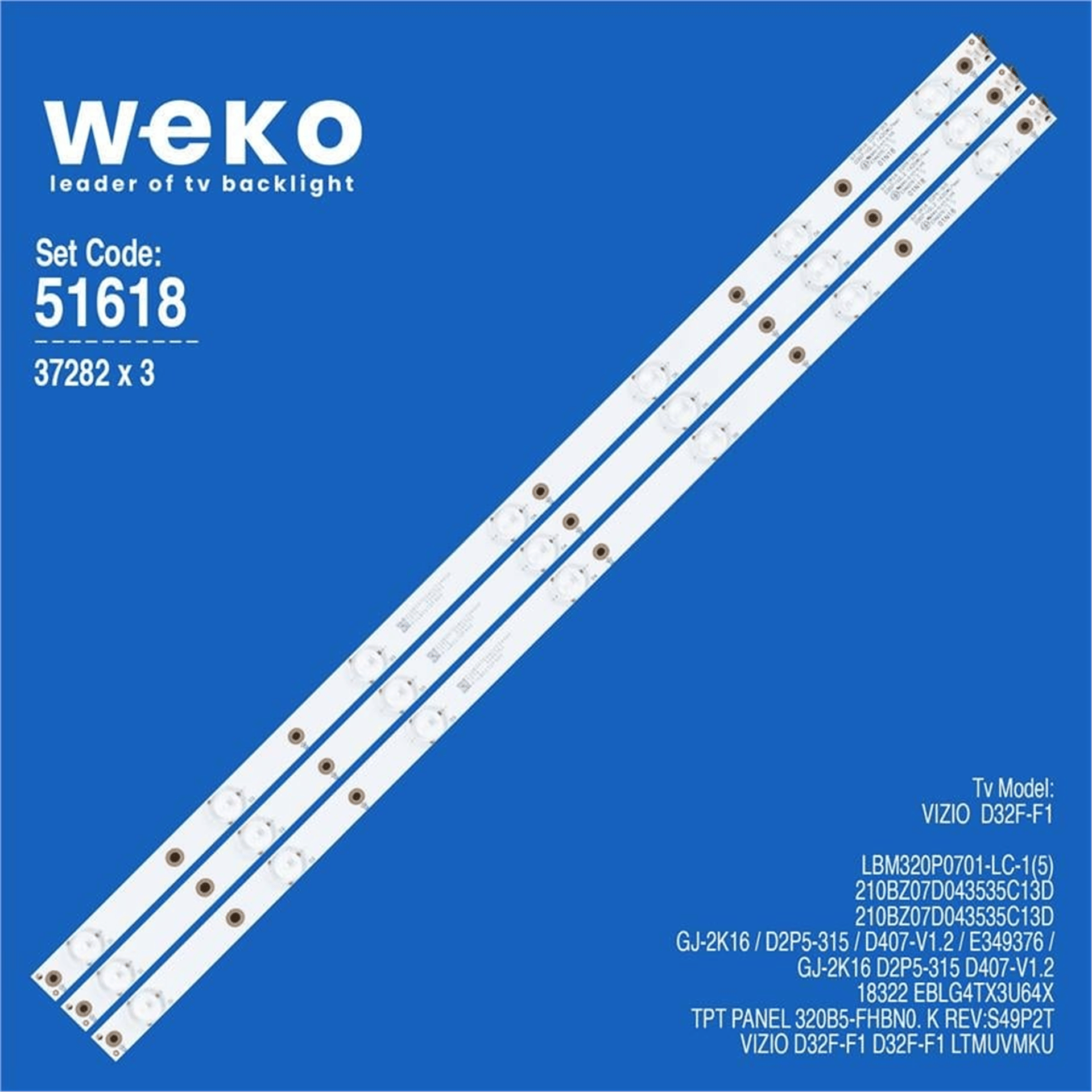 Weko Vizio D32F-F1 32'' 3 Adet Tv Led Bar - Vizio Led Bar