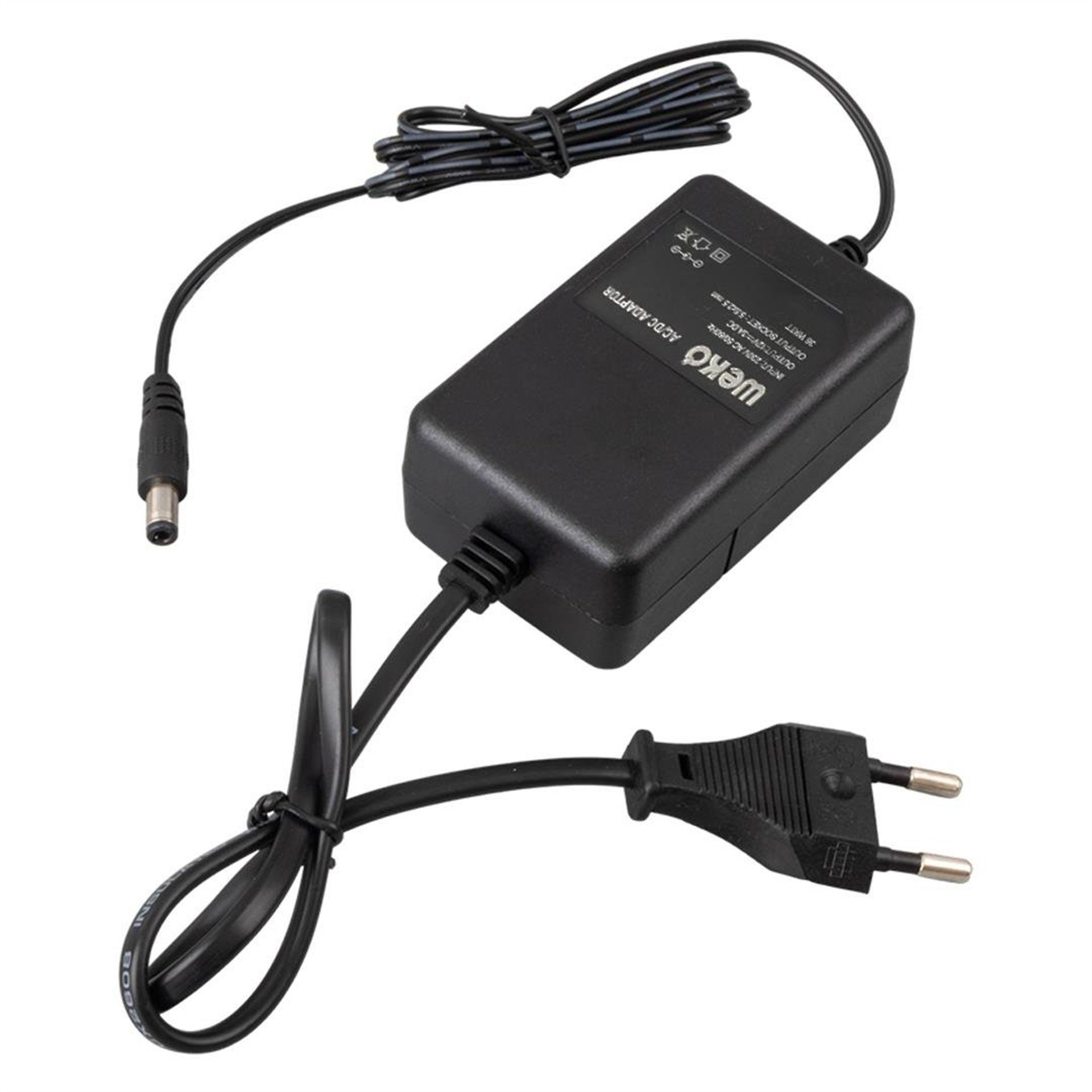 Weko Weko 12 Volt 3 Amper 5.5*2.5 Uçlu Yerli Üretim Plastik Kasa Masaüstü Adaptör - Adaptörler