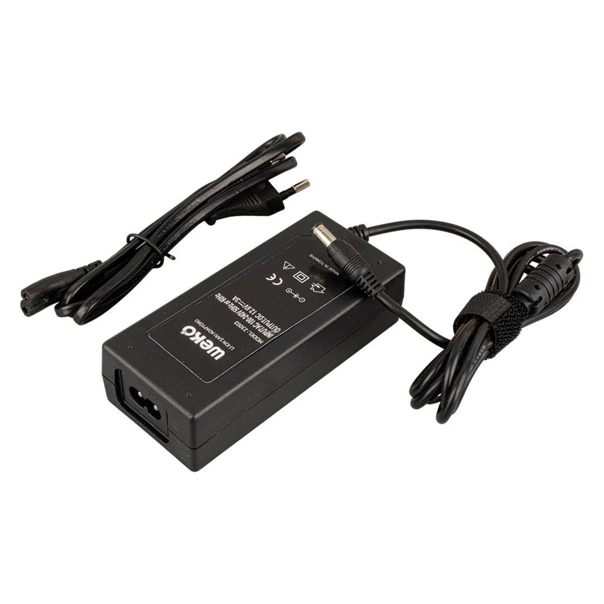 Weko Weko 12.6 Volt - 3 Amper 5.5x2.5 Uçlu Yerli Üretim Li-ion Batarya Şarj Adaptörü (Out:12v3a) - Adaptörler