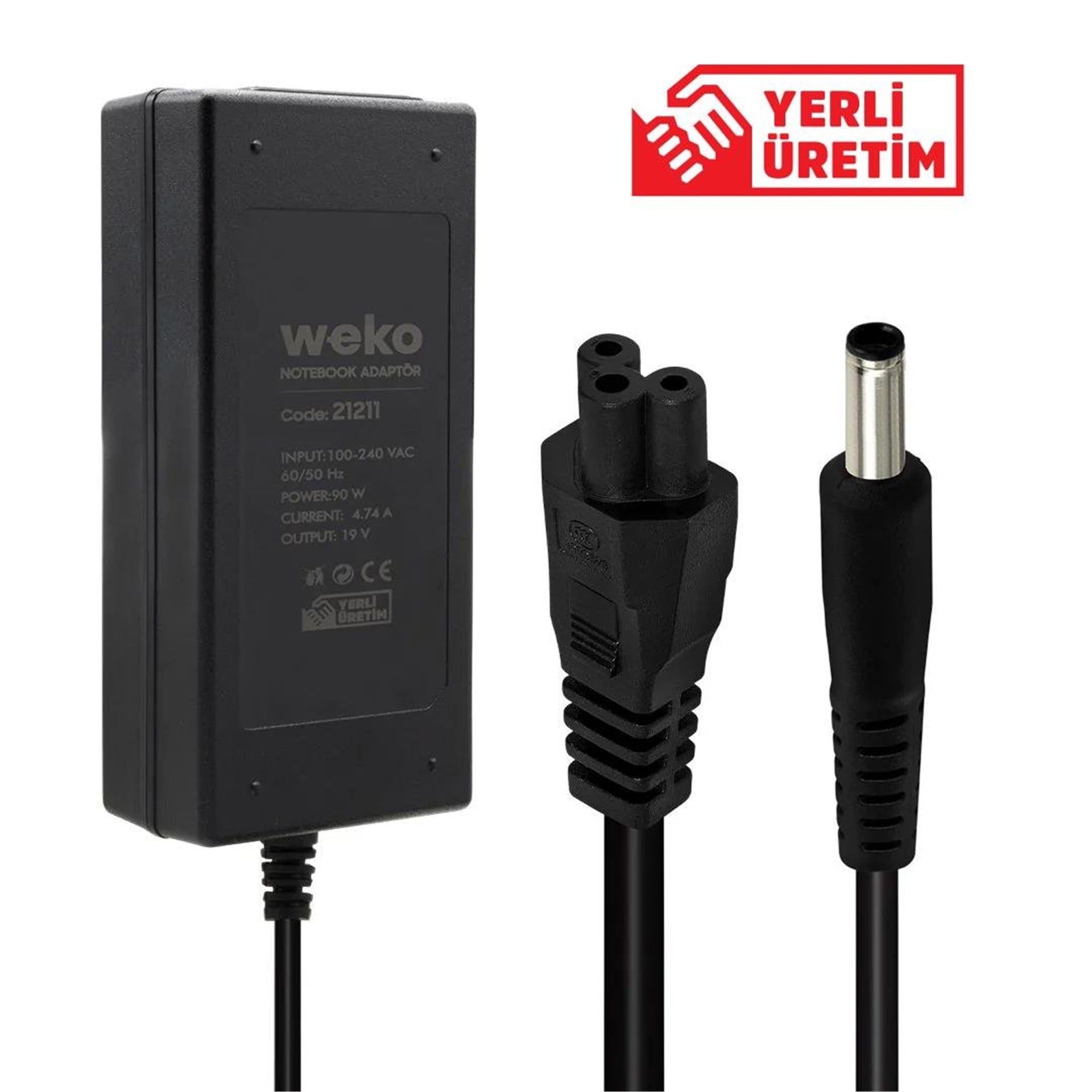 Weko Weko 19 Volt 4.74 Amper 90 Watt Notebook Adaptör (4.5*3.0 Uçlu) - Laptop Adaptörleri