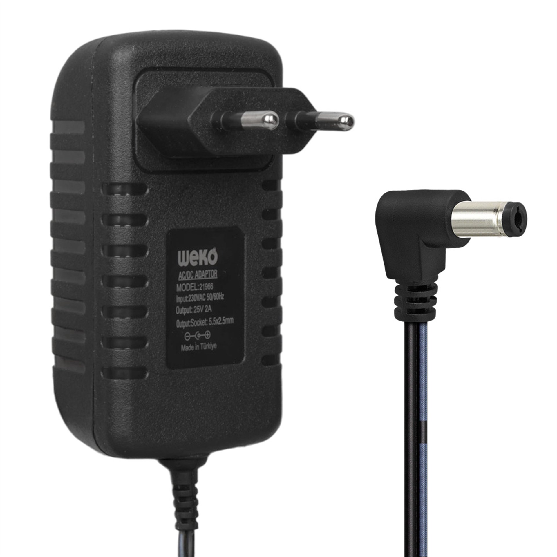 Reyonex WEKO 25 VOLT - 2 AMPER - 50 WATT 5.5*2.5 UÇLU YERLİ ÜRETİM ŞARJLI MATKAP ADAPTÖRÜ - Adaptörler