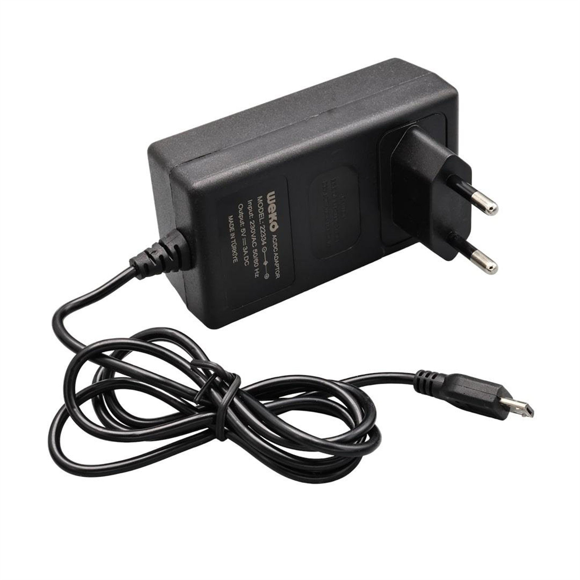 Weko Weko 5 Volt - 3 Amper Micro Usb Uçlu Priz Tipi Adaptör - Adaptörler
