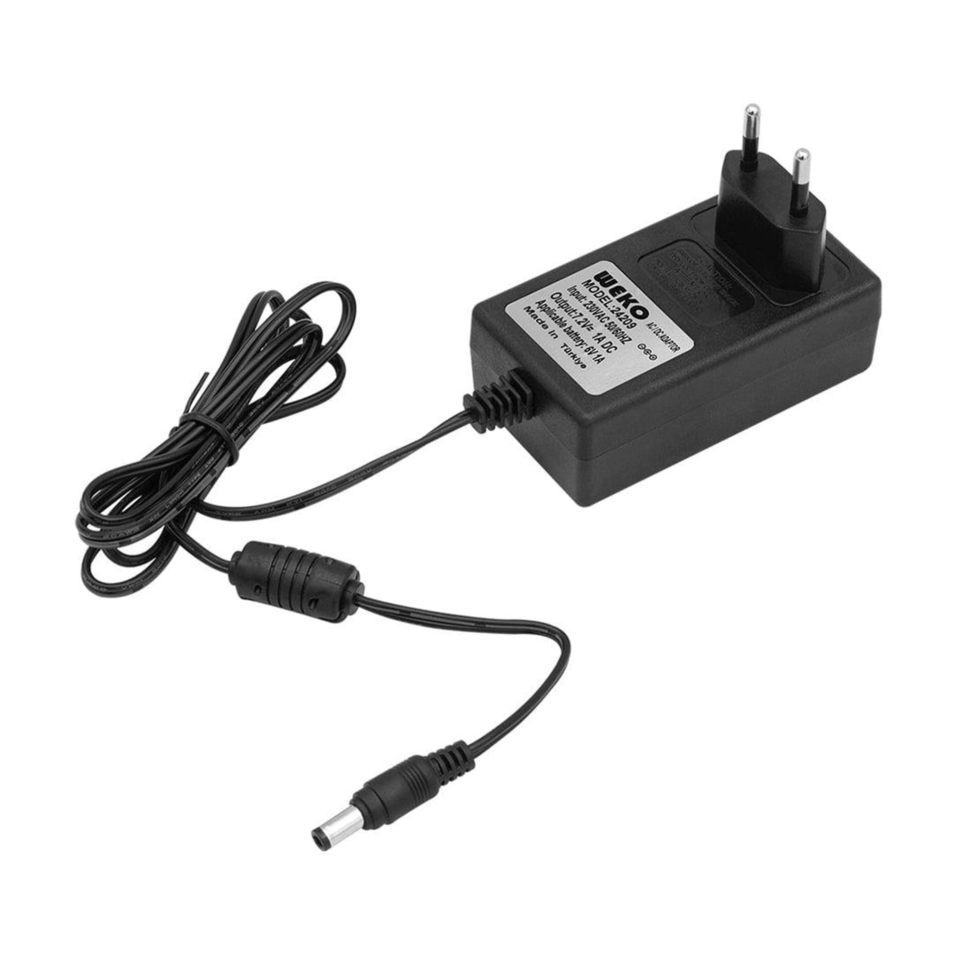 Weko Weko 7.2Volt - 1Amper 5.5x2.5 Uçlu Ledli Yerli Üretim Priz Tipi Adaptör - Akü Şarj Cihazları
