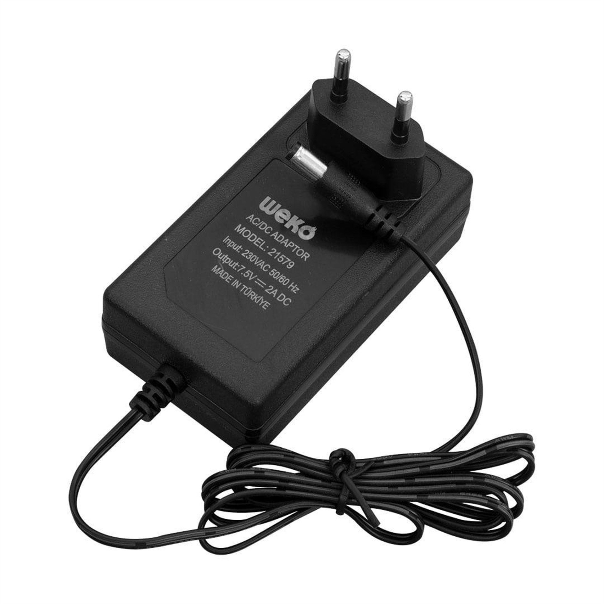 Weko Weko 7.5 Volt - 2  Amper 5.5*2.5 Uçlu Yerli Üretim Priz Tipi Adaptör - Adaptörler