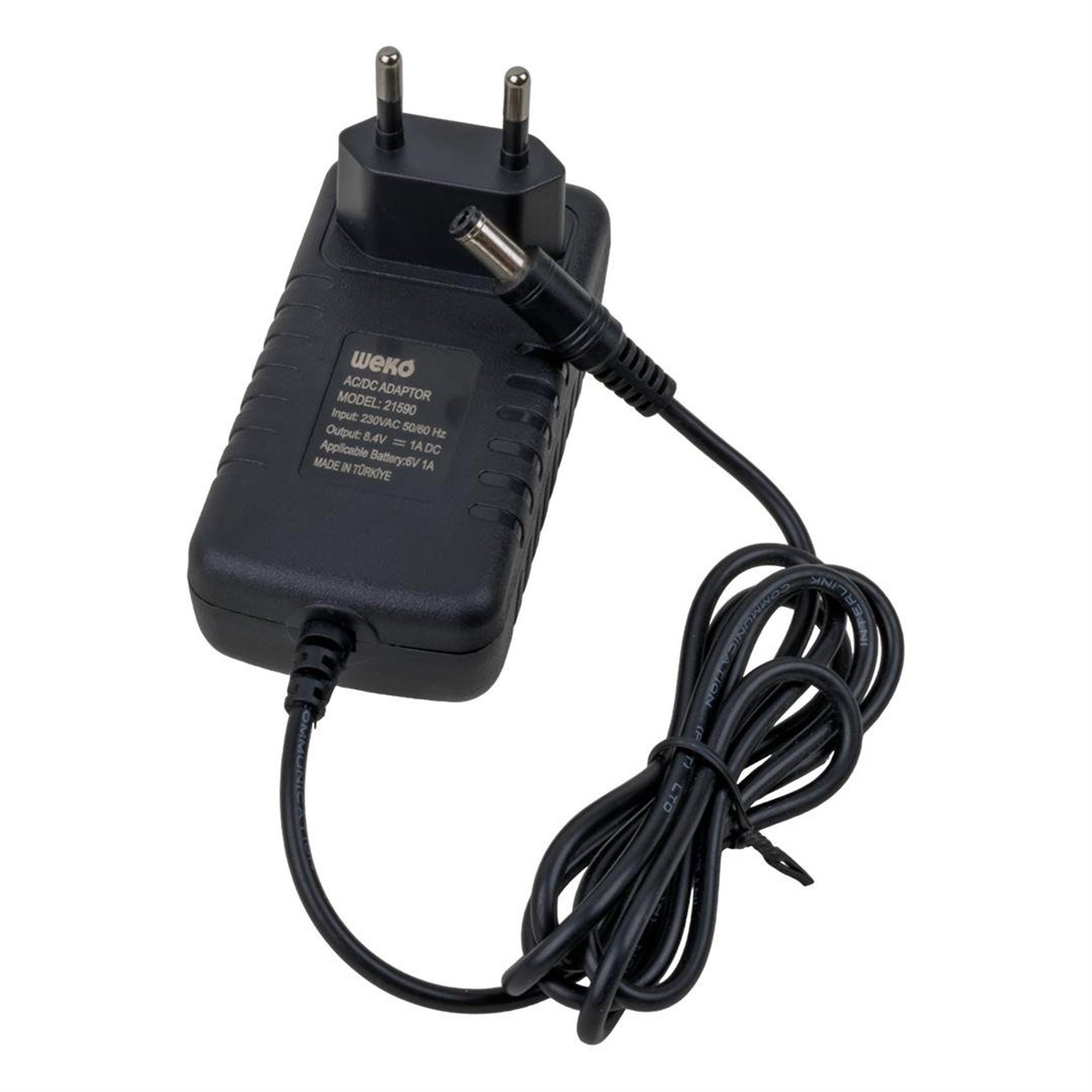Weko Weko 8.4 Volt - 1 Amper 8.4 Watt 5.5*2.5 Uçlu Lityum Pil Ledli Yerli Üretim Şarj Adaptörü - Adaptörler