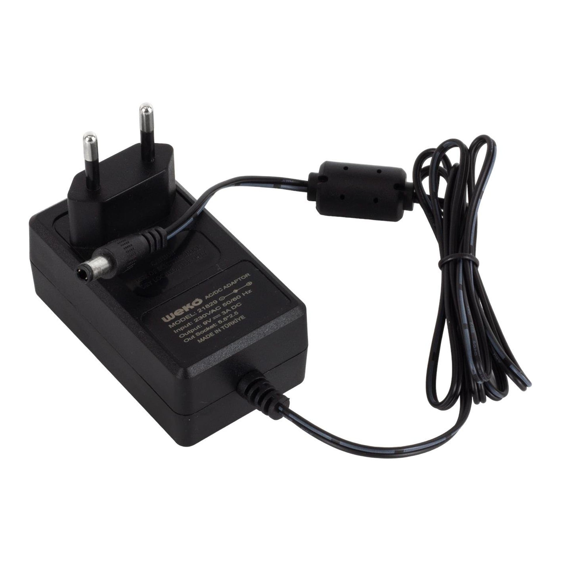 Weko Weko 9 Volt - 3 Amper  5.5x2.5 Uçlu Priz Tipi Plastik Kasa Adaptör - Adaptörler
