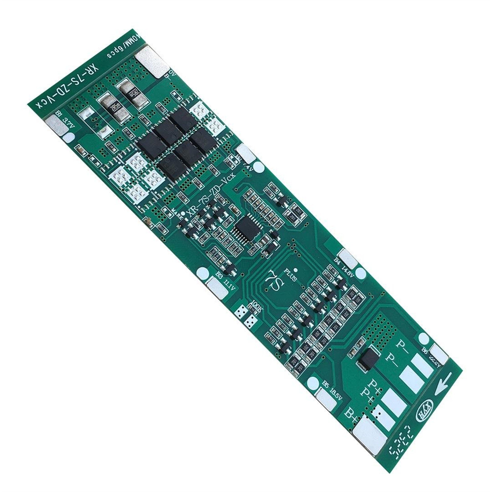 Powermaster Weko BMS-7082 7S 15A BMS Devresi Lityum Batarya Şarj Modülü (108X34X2.7mm) - Pil Koruma Devresi BMS